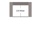 2,5 Sitzer Sofa