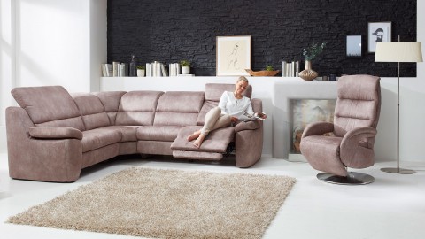 MultiMotion Style Sessel Stoff Braun