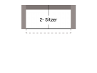 2-Sitzer Sofa