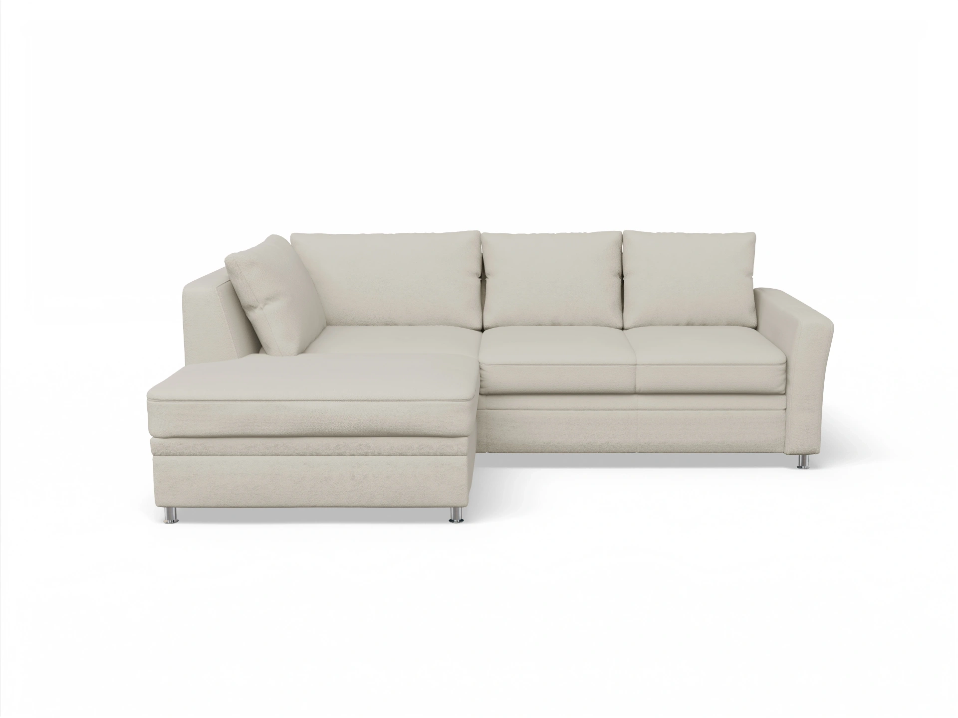 Ansicht des Produktes SC Smart 1011 Ecksofa links Abschluss offen in Stoff Beige