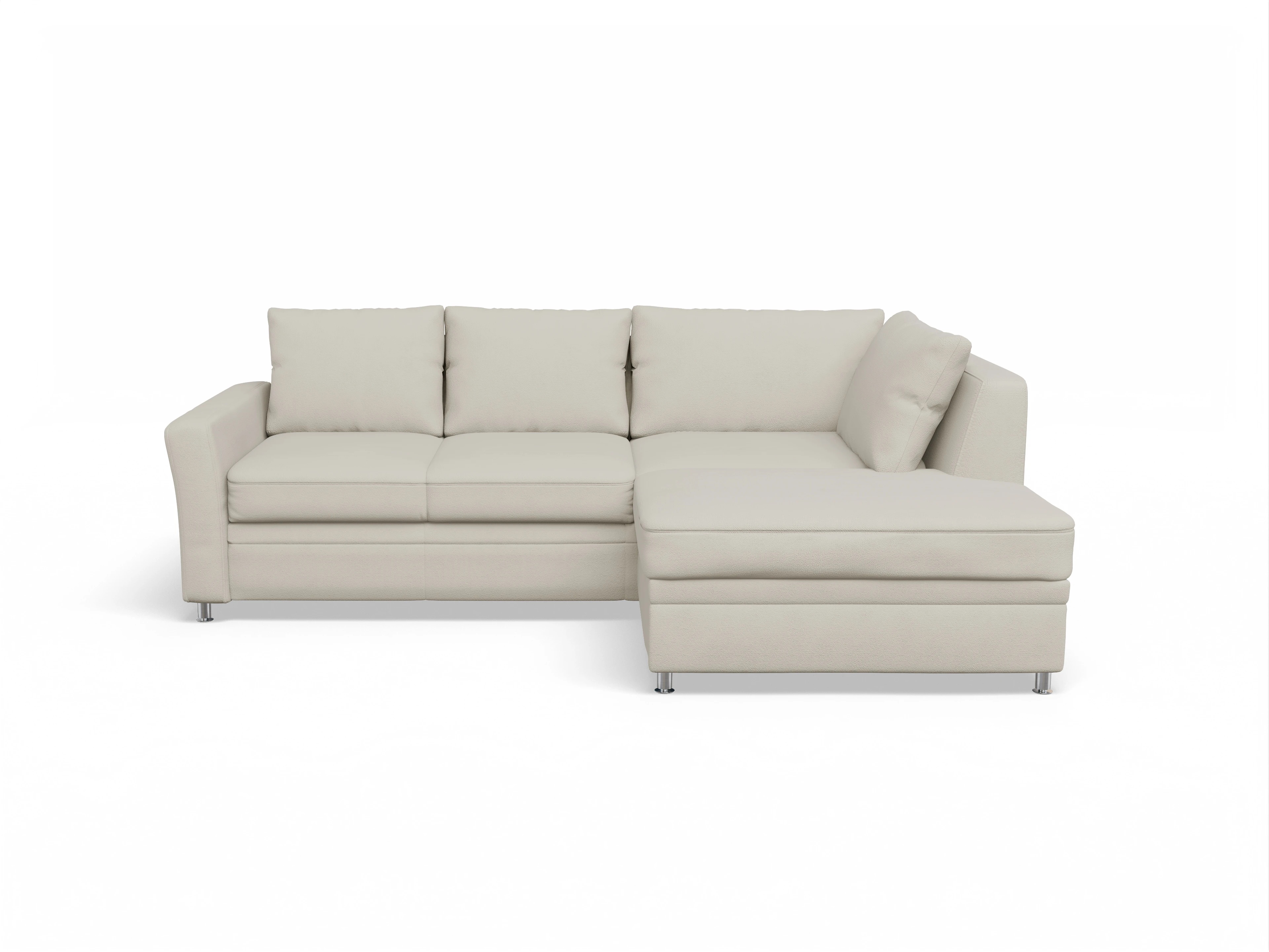 Ansicht des Produktes SC Smart 1011 Ecksofa rechts Abschluss offen in Stoff Beige