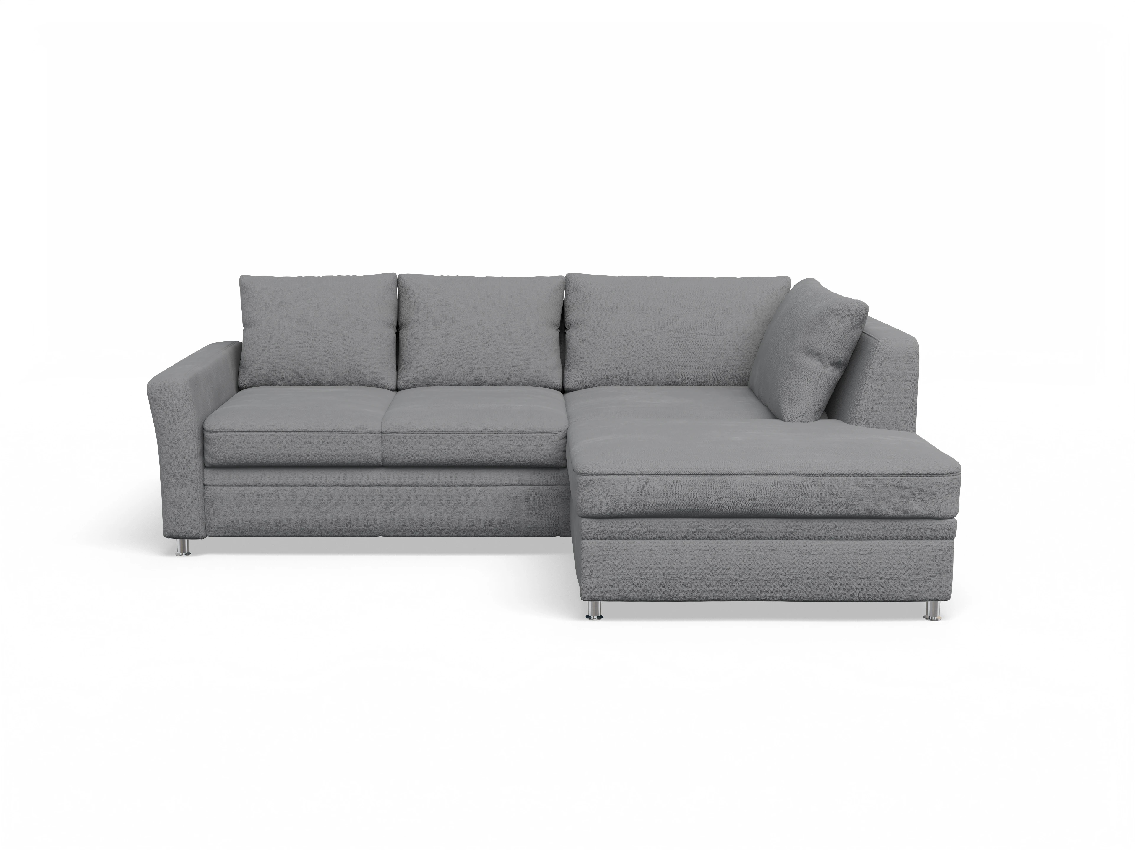Ansicht des Produktes SC Smart 1011 Ecksofa rechts Abschluss offen in Stoff Grau