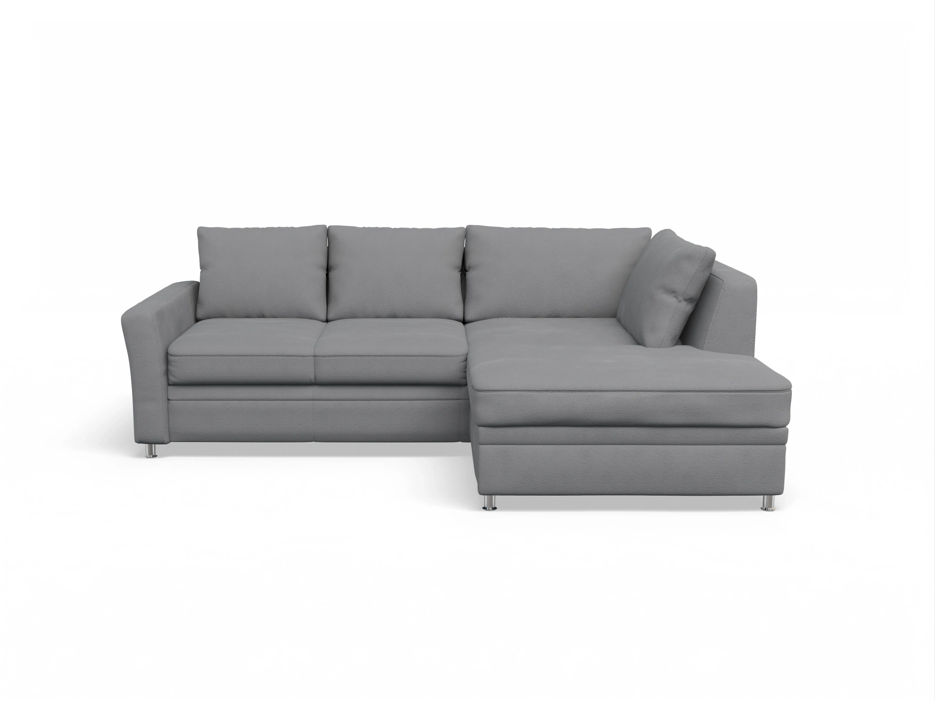 Ansicht des Produktes SC Smart 1011 Ecksofa rechts Abschluss offen in Stoff Grau