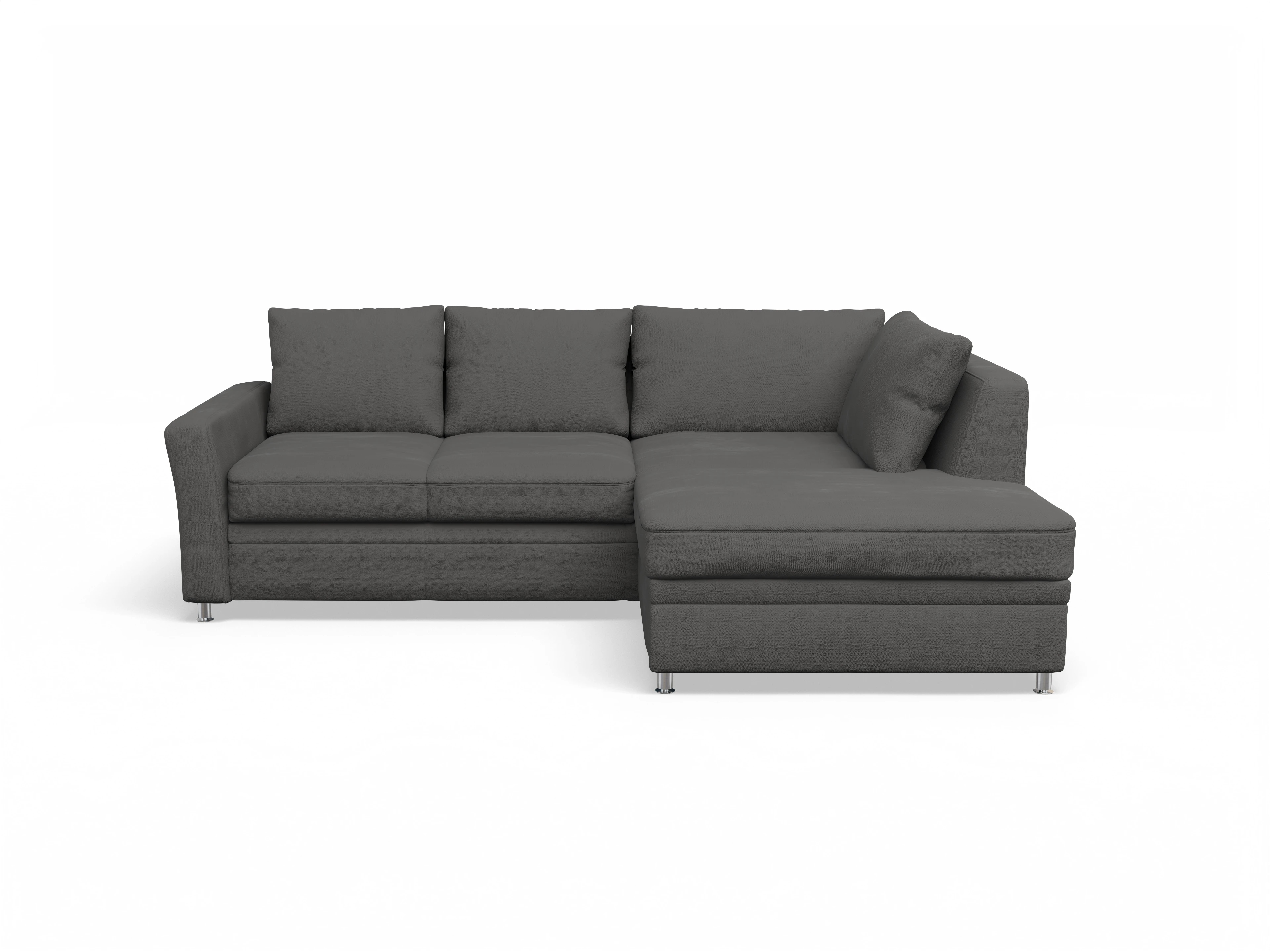 Ansicht des Produktes SC Smart 1011 Ecksofa rechts Abschluss offen in Stoff Grau