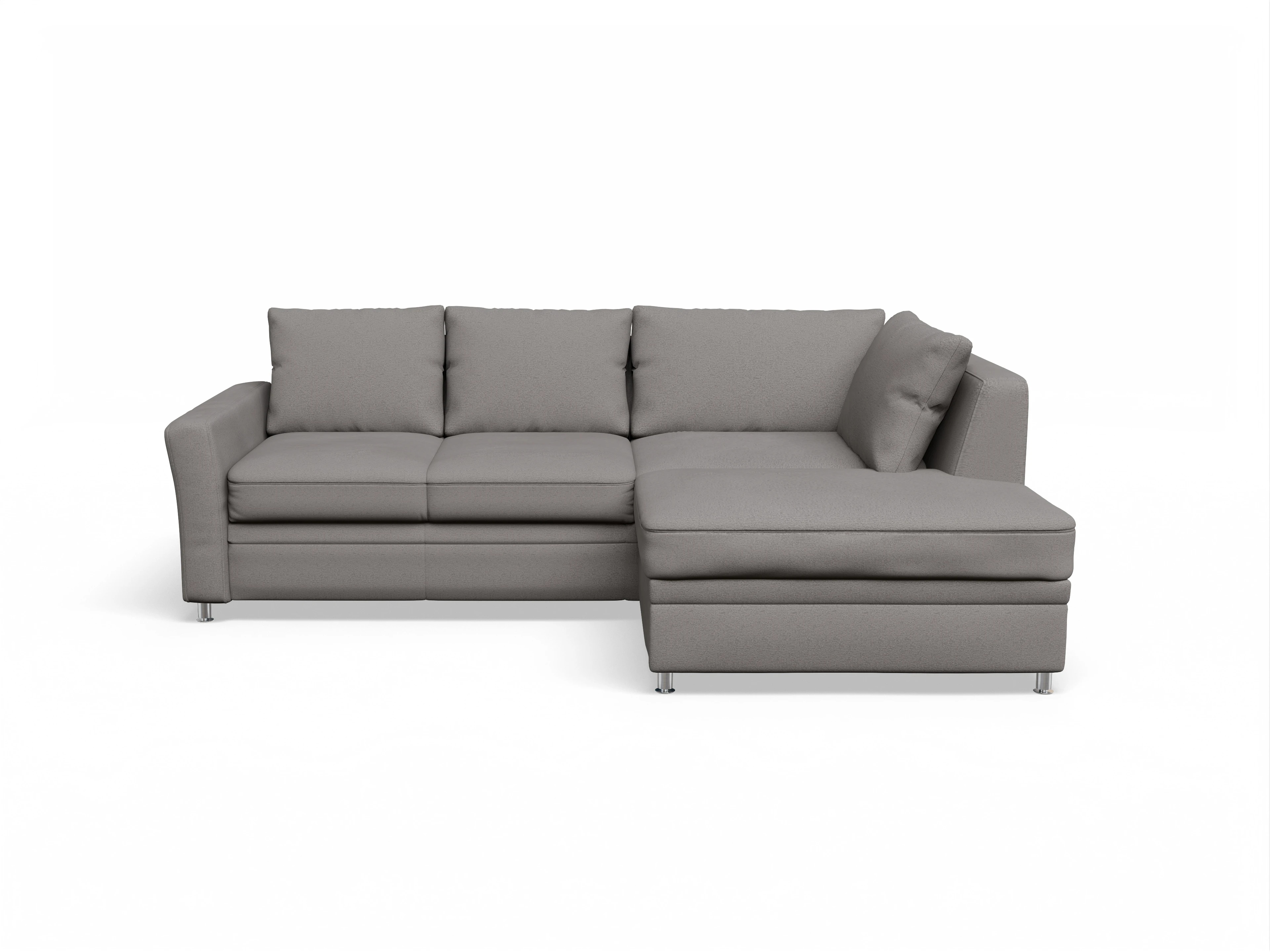 Ansicht des Produktes SC Smart 1011 Ecksofa rechts Abschluss offen in Stoff Grau