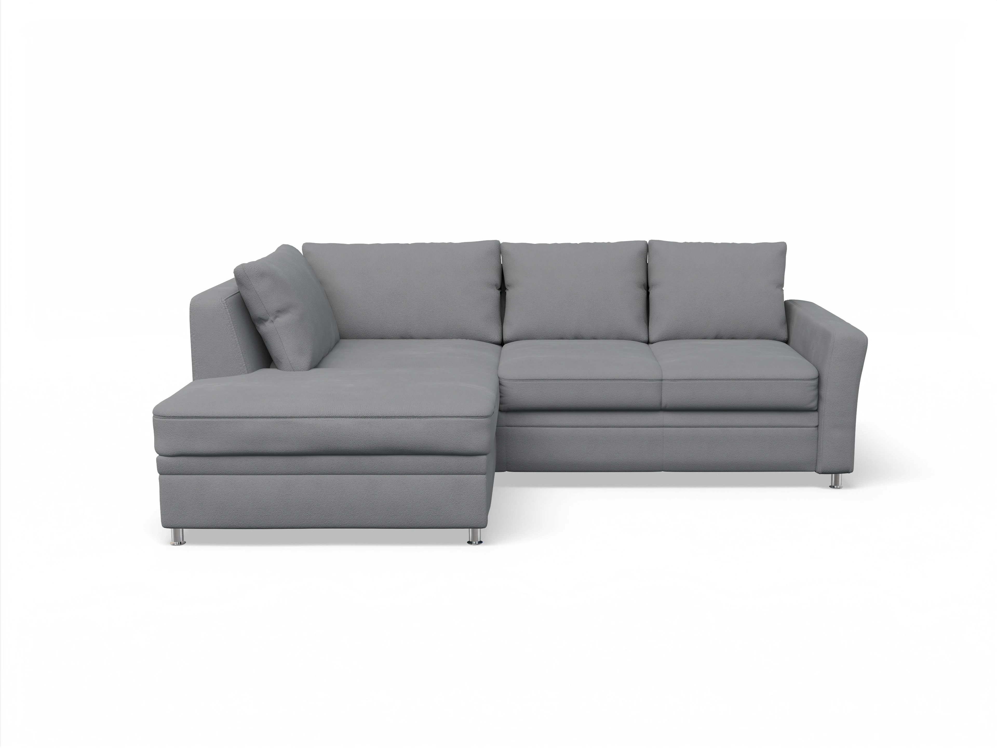 Ansicht des Produktes SC Smart 1011 Ecksofa links Abschluss offen in Stoff Grau