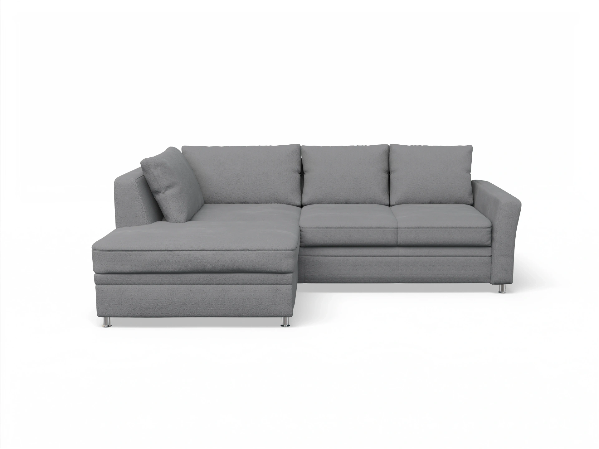 Ansicht des Produktes SC Smart 1011 Ecksofa links Abschluss offen in Stoff Grau