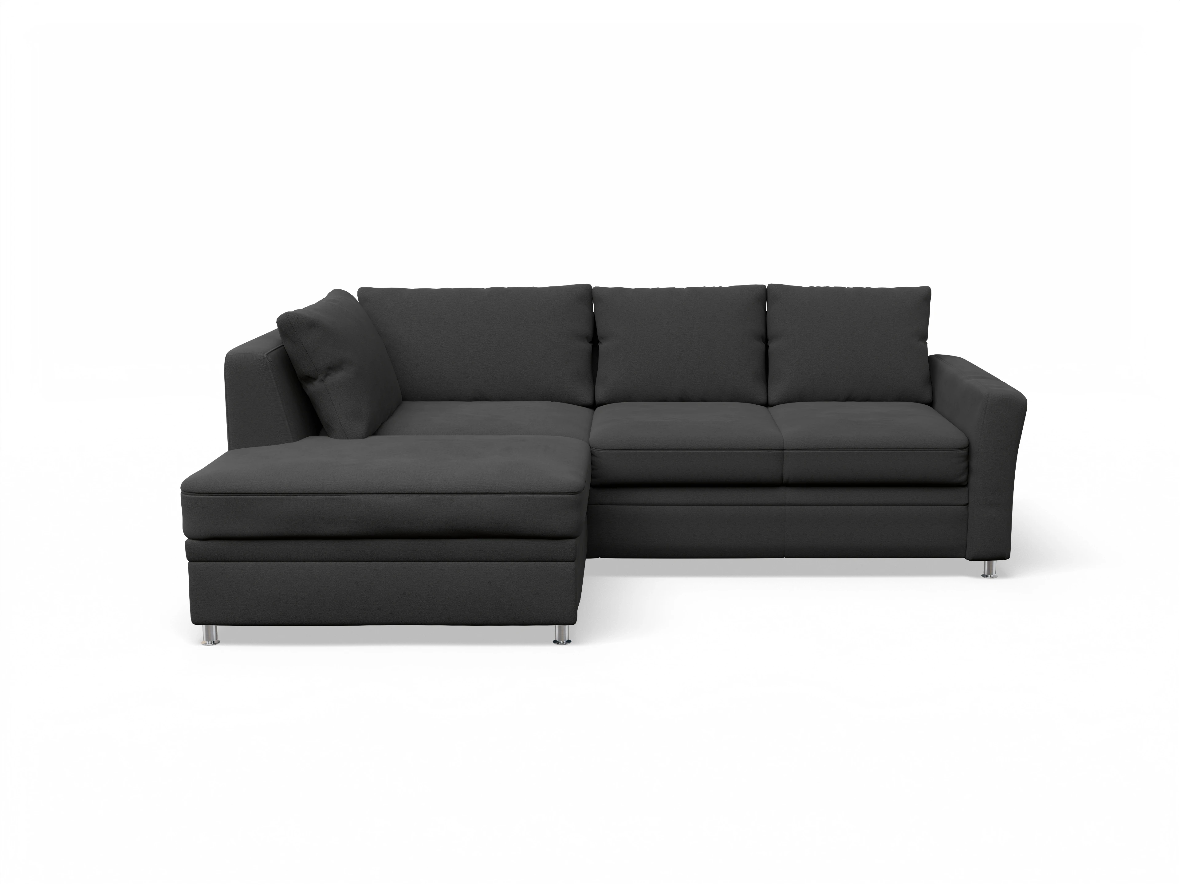 Ansicht des Produktes SC Smart 1011 Ecksofa links Abschluss offen in Stoff Grau