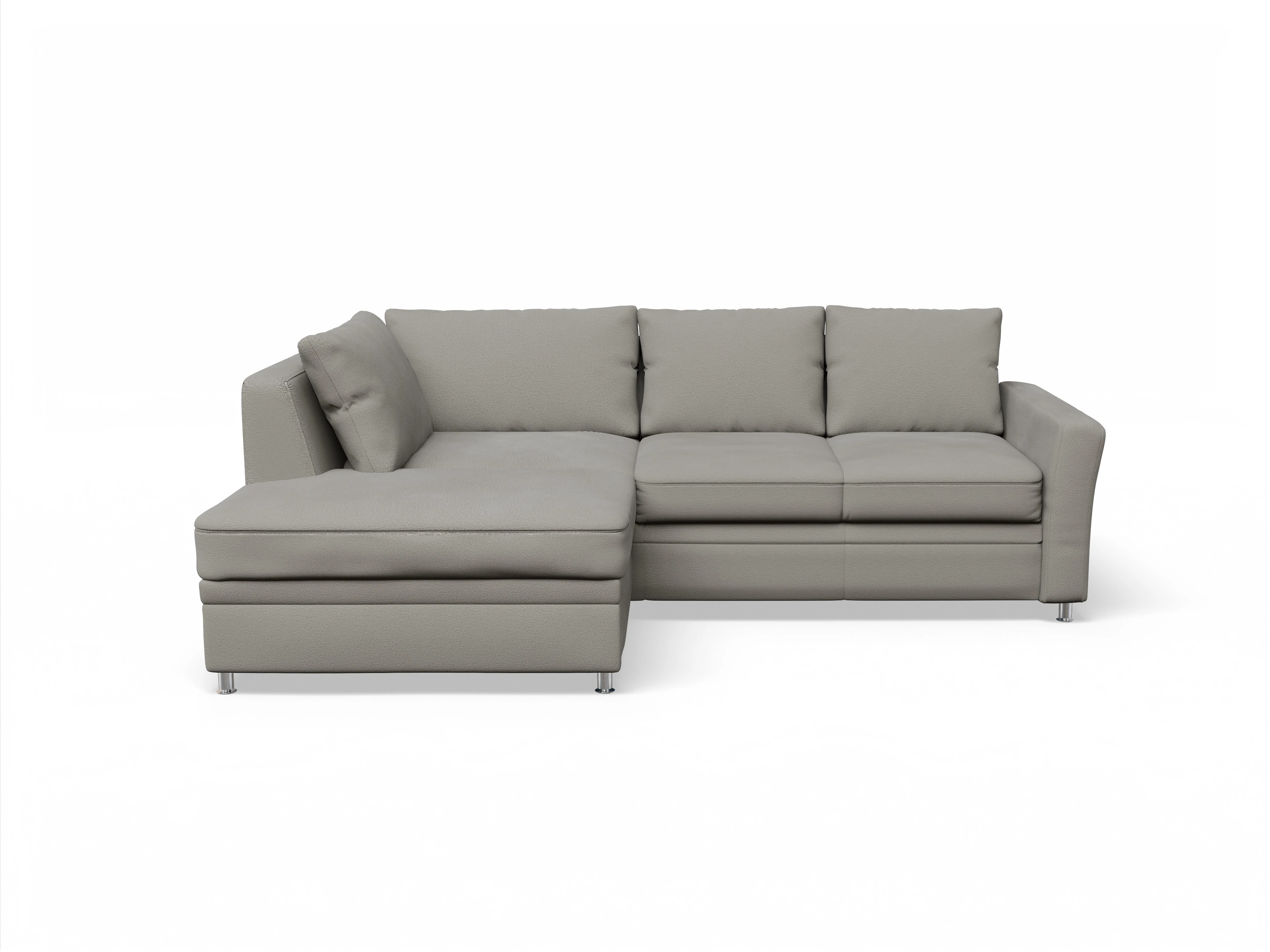 Ansicht des Produktes SC Smart 1011 Ecksofa links Abschluss offen in Stoff Grau