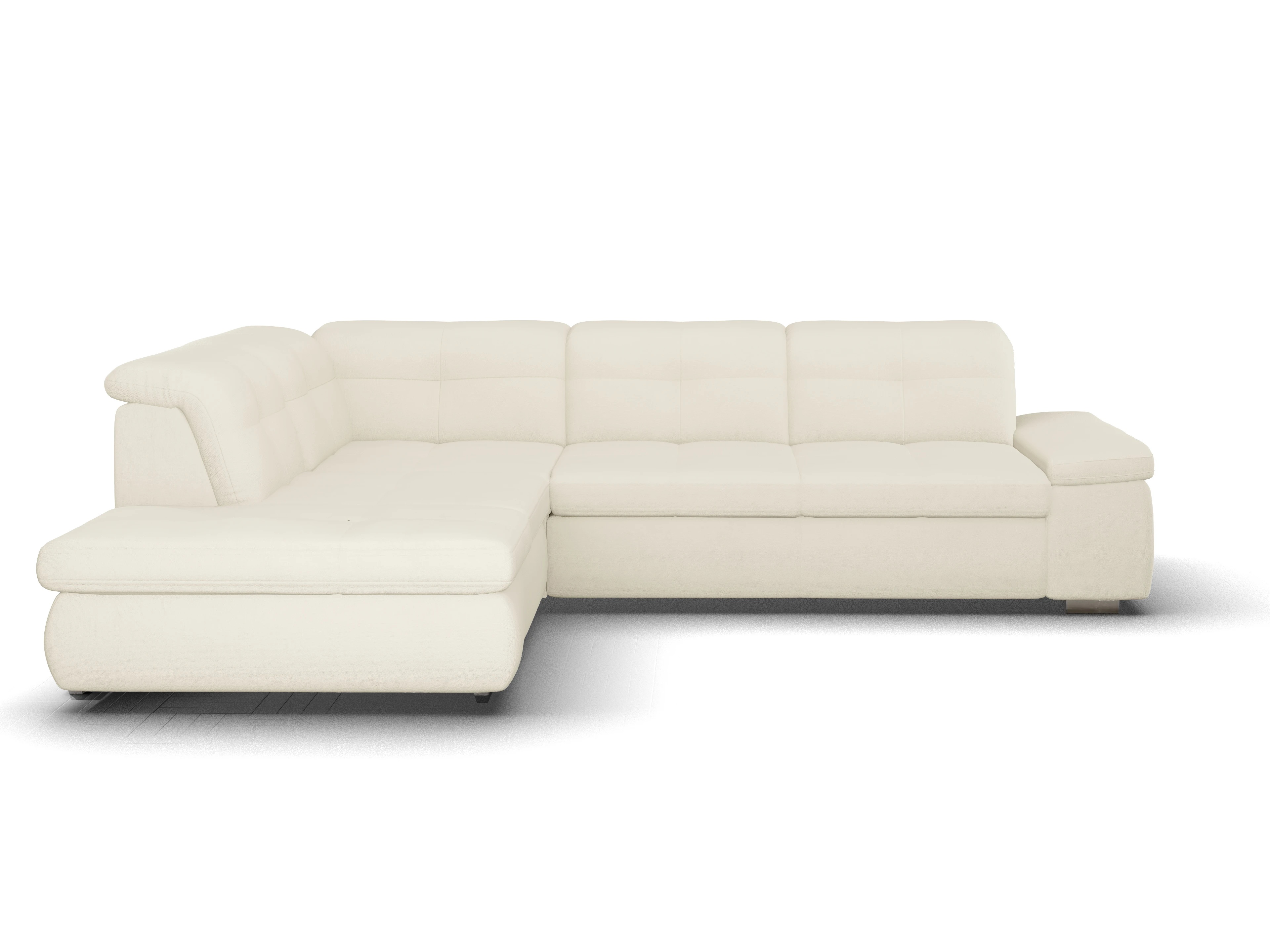 Ansicht des Produktes SC Smart 1001 Ecksofa links Abschluss offen in Stoff Beige