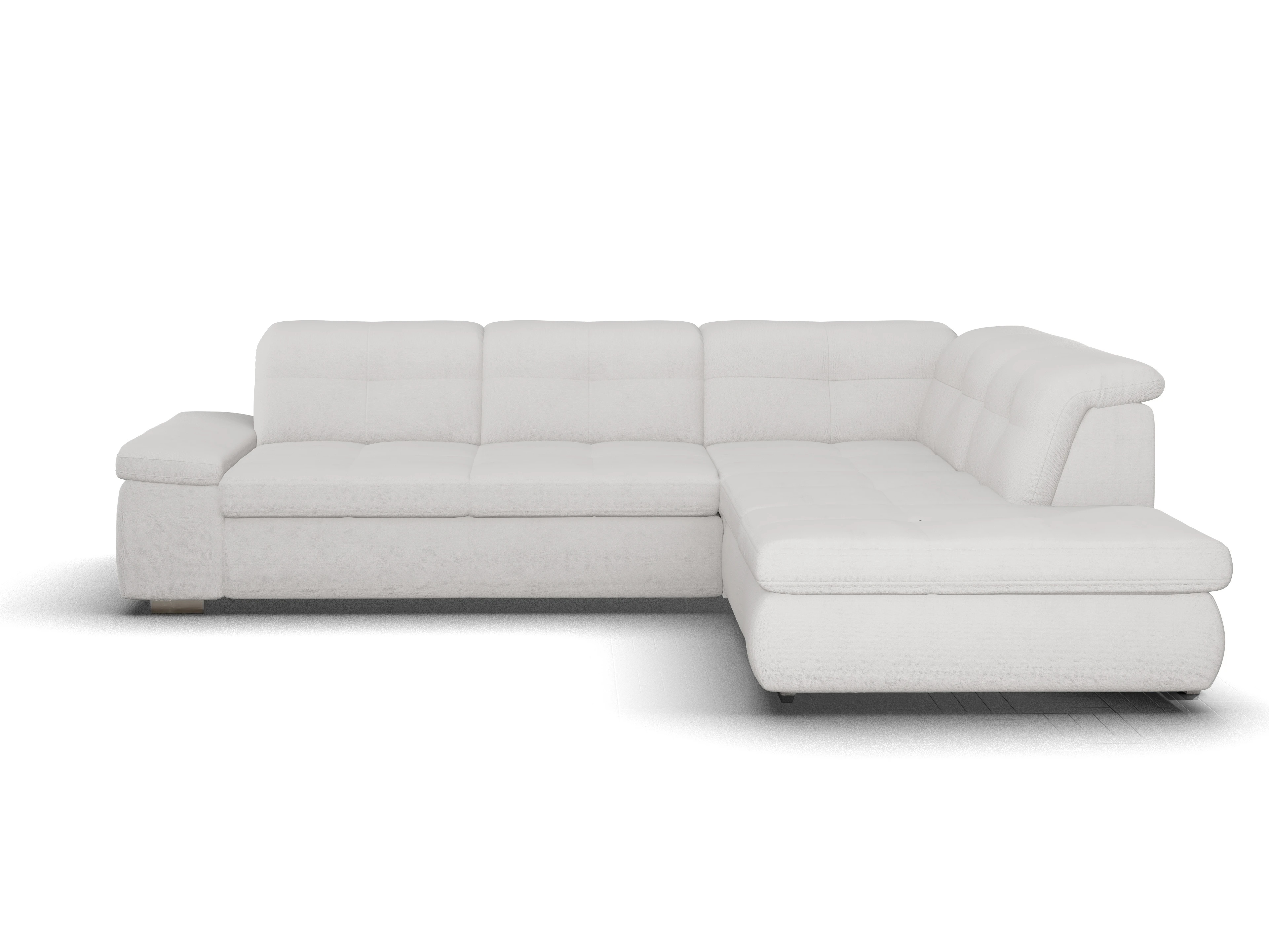 Ansicht des Produktes SC Smart 1001 Ecksofa rechts Abschluss offen in Stoff Grau