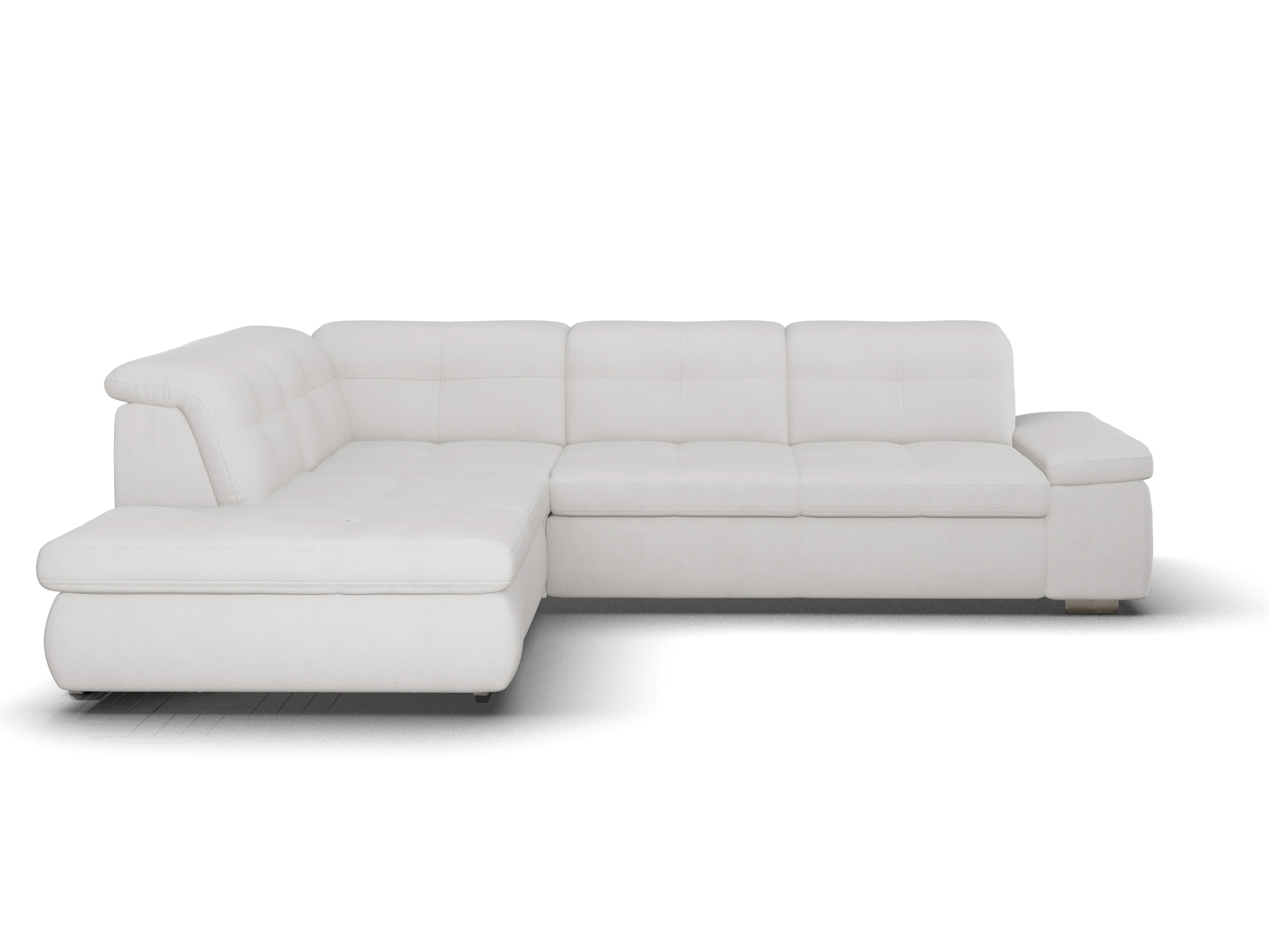 Ansicht des Produktes SC Smart 1001 Ecksofa links Abschluss offen in Stoff Grau