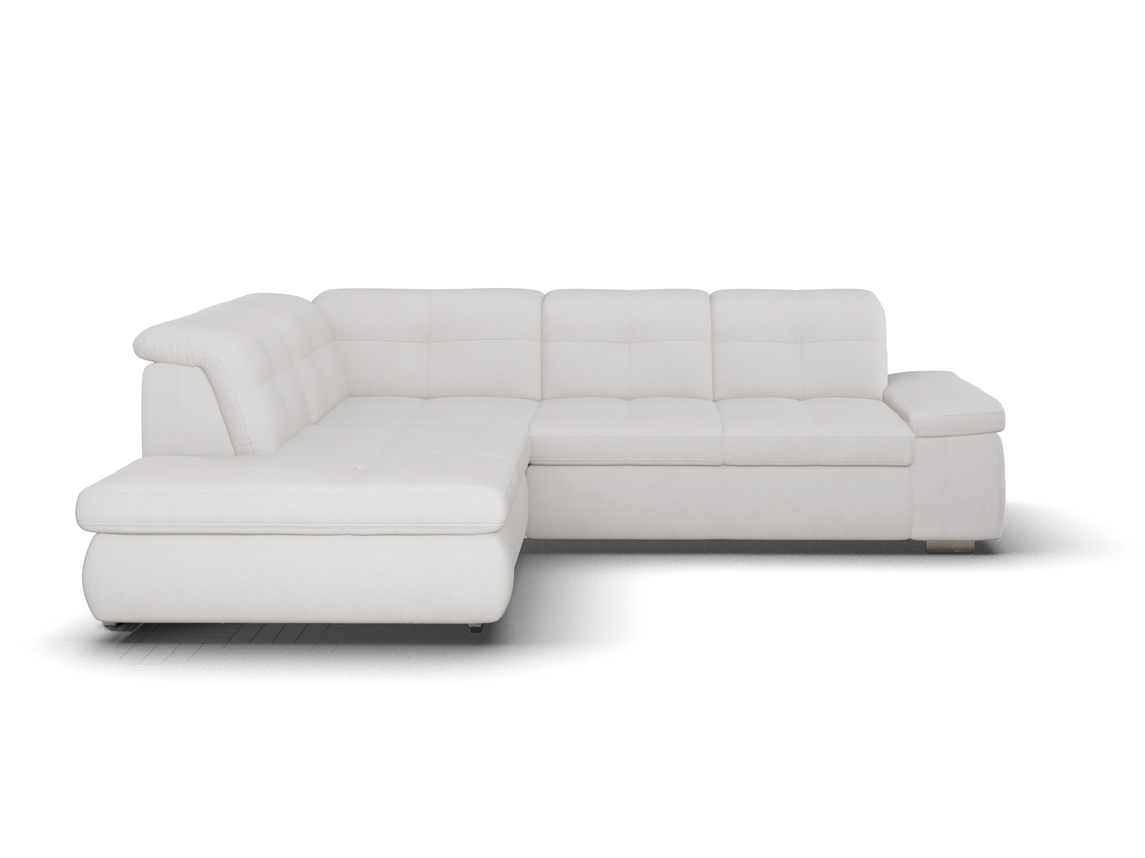 Ansicht des Produktes SC Smart 1001 Ecksofa links Abschluss offen in Stoff Grau
