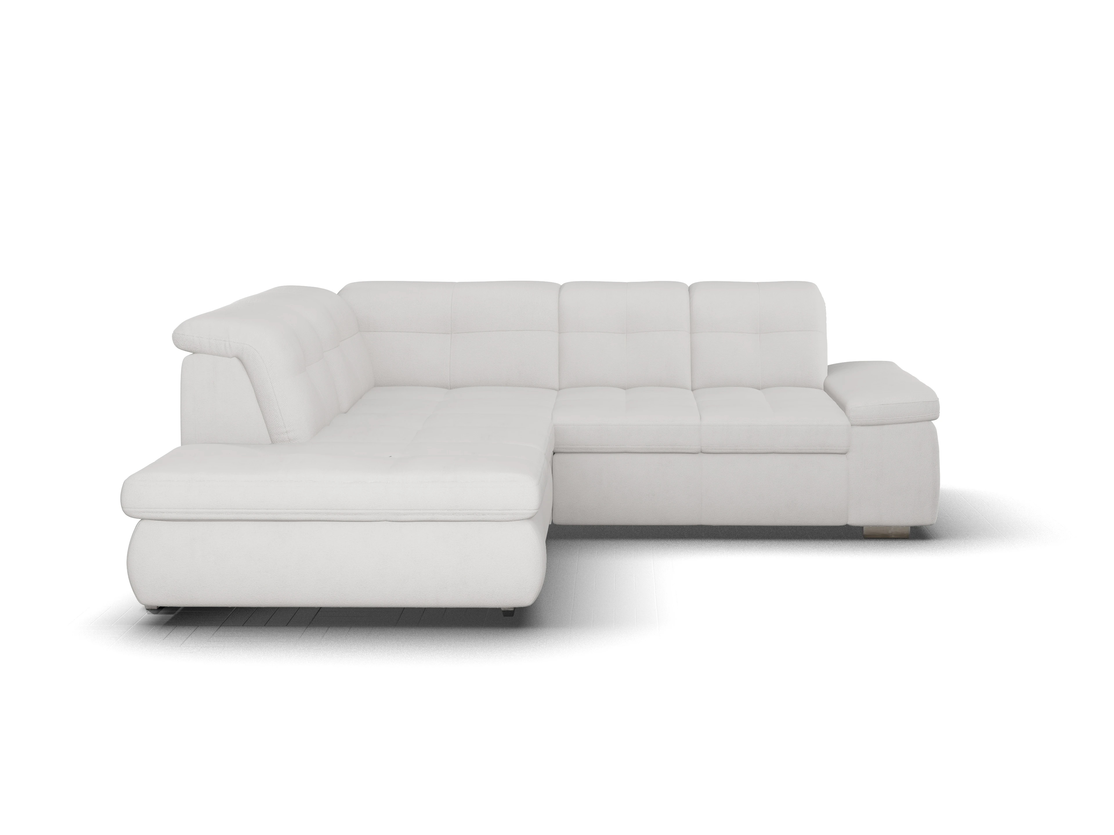 Ansicht des Produktes SC Smart 1001 Ecksofa links Abschluss offen in Stoff Grau
