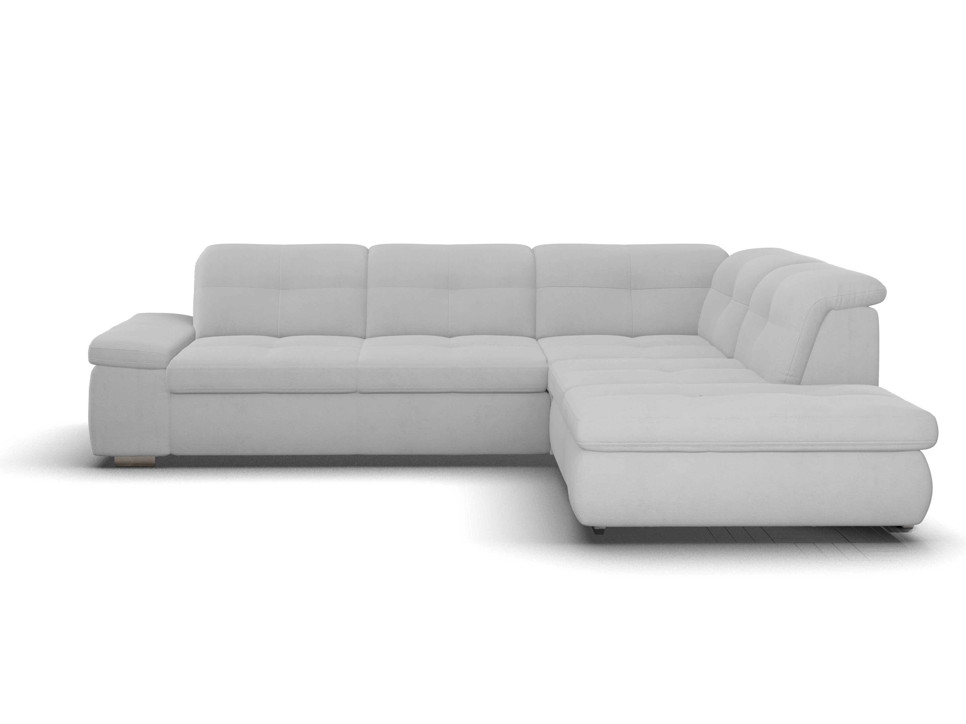 Ansicht des Produktes SC Smart 1001 Ecksofa rechts Abschluss offen in Stoff Grau