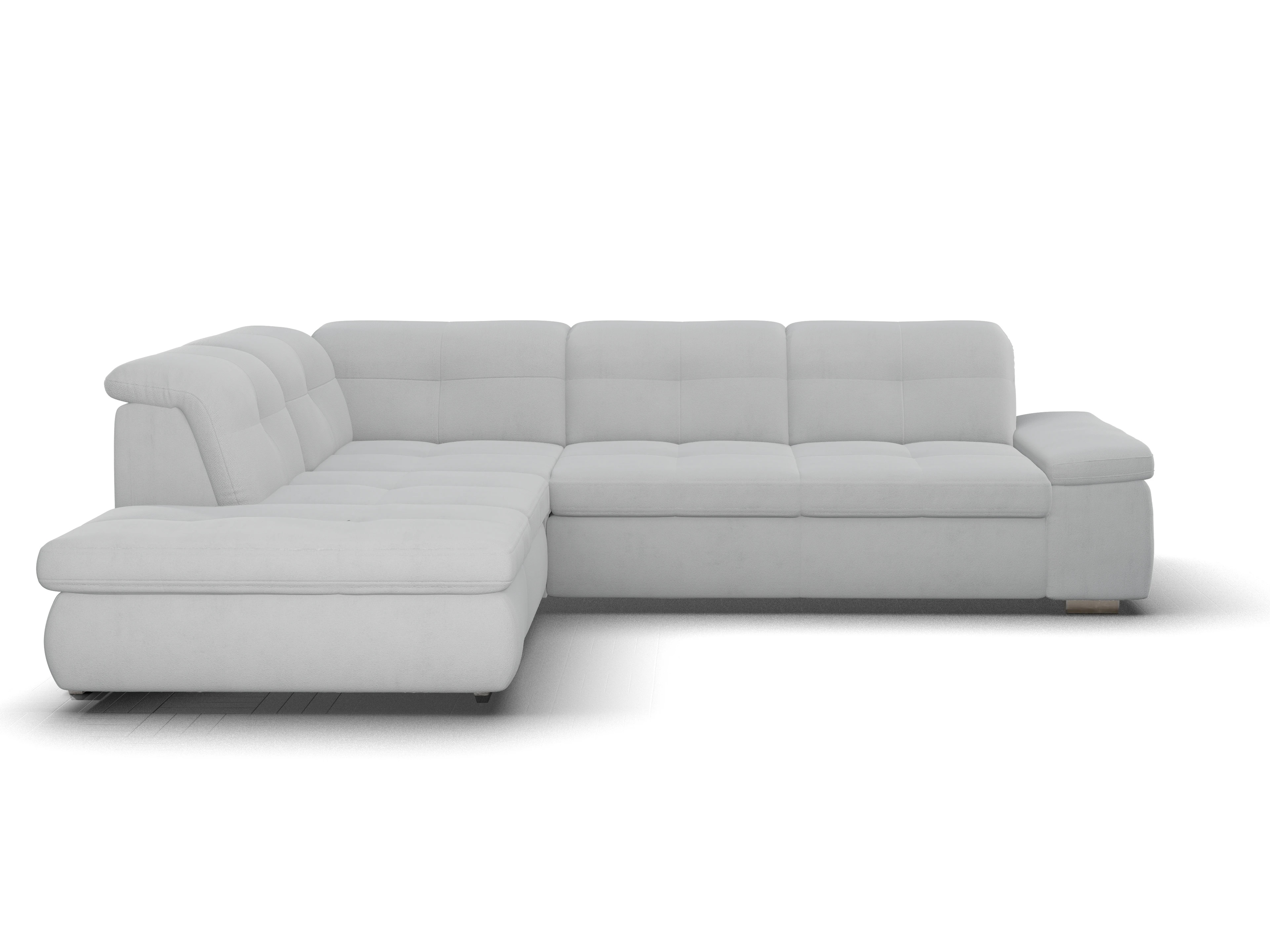 Ansicht des Produktes SC Smart 1001 Ecksofa links Abschluss offen in Stoff Grau