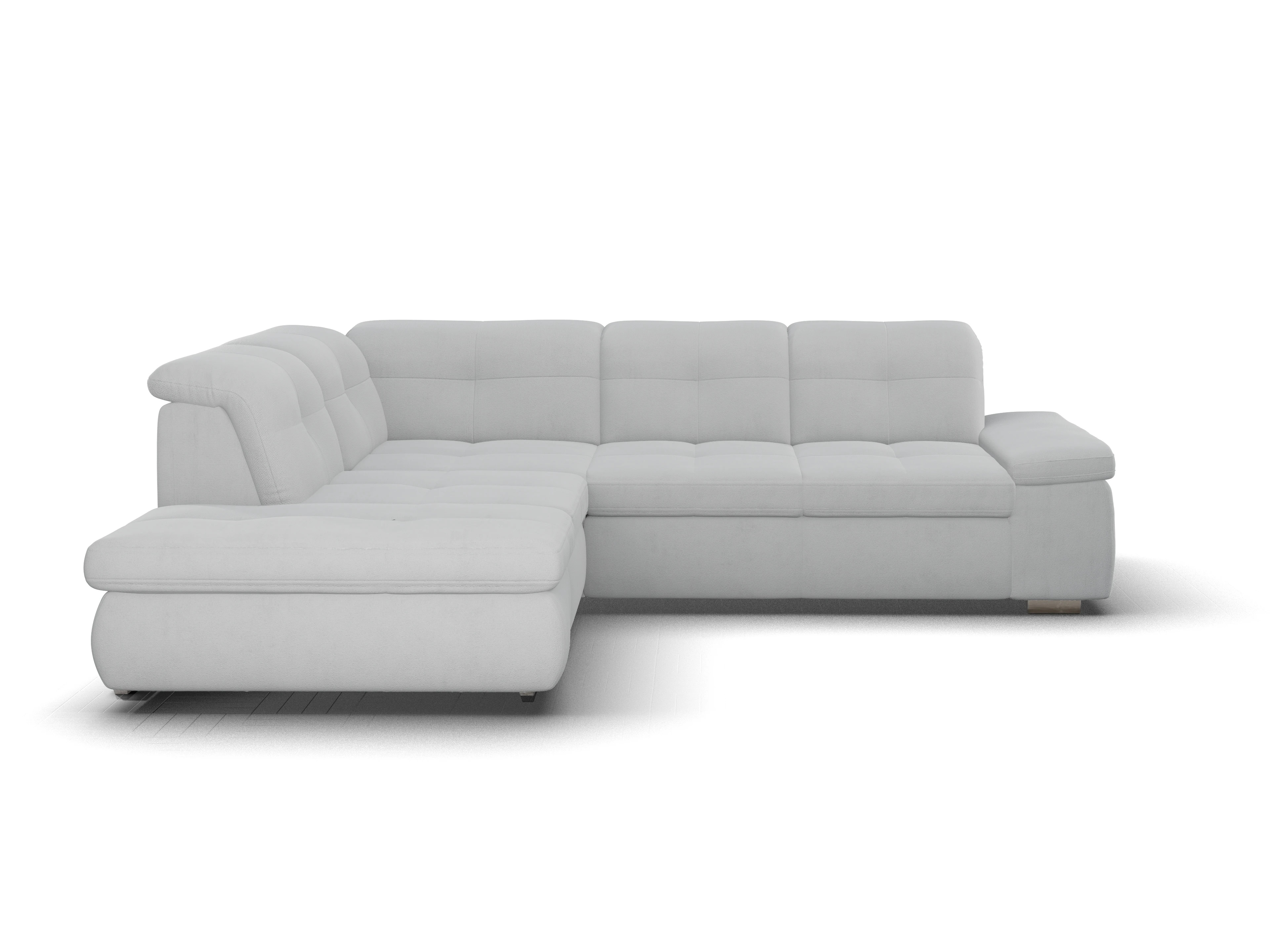 Ansicht des Produktes SC Smart 1001 Ecksofa links Abschluss offen in Stoff Grau