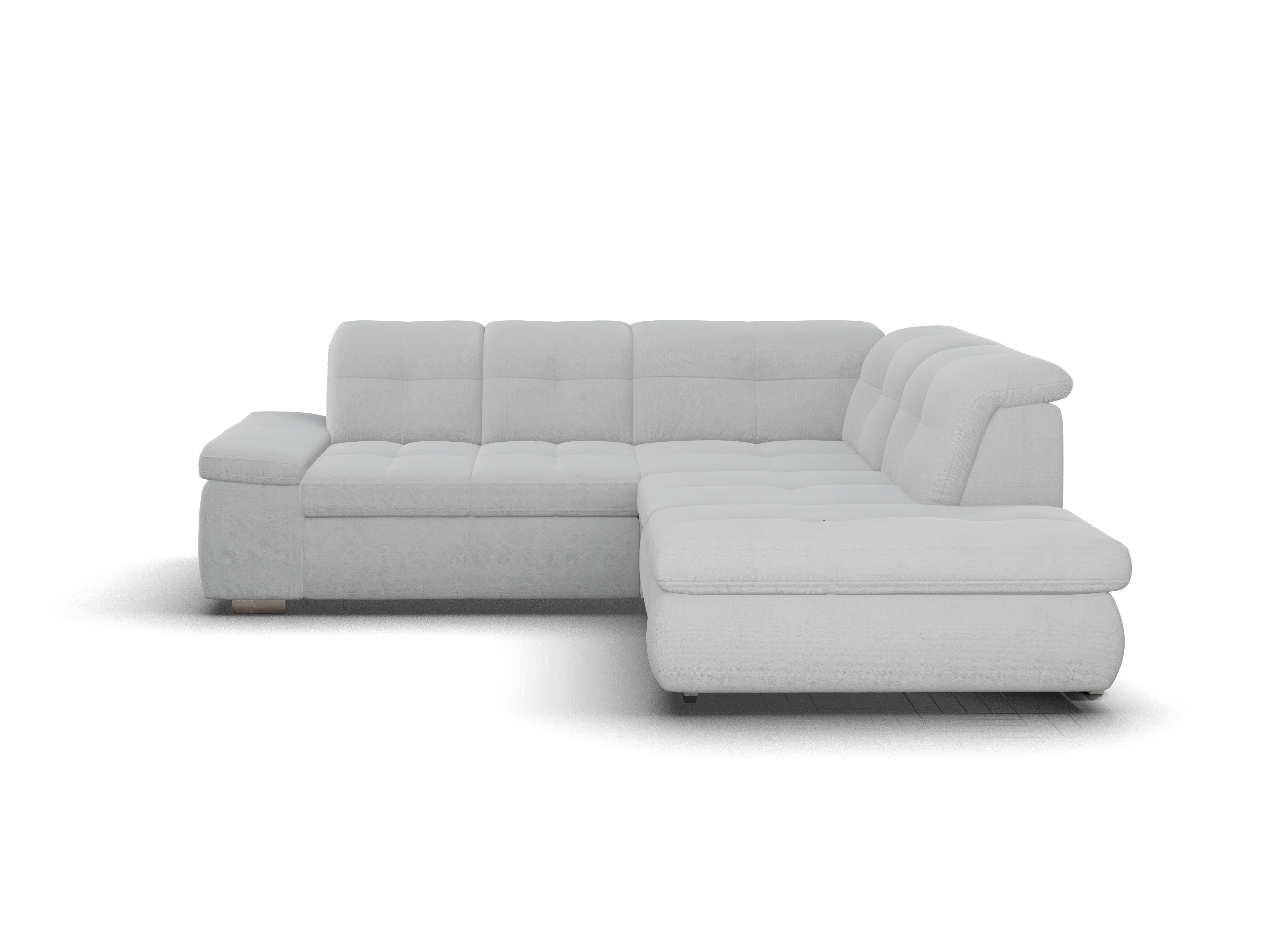 Ansicht des Produktes SC Smart 1001 Ecksofa rechts Abschluss offen in Stoff Grau