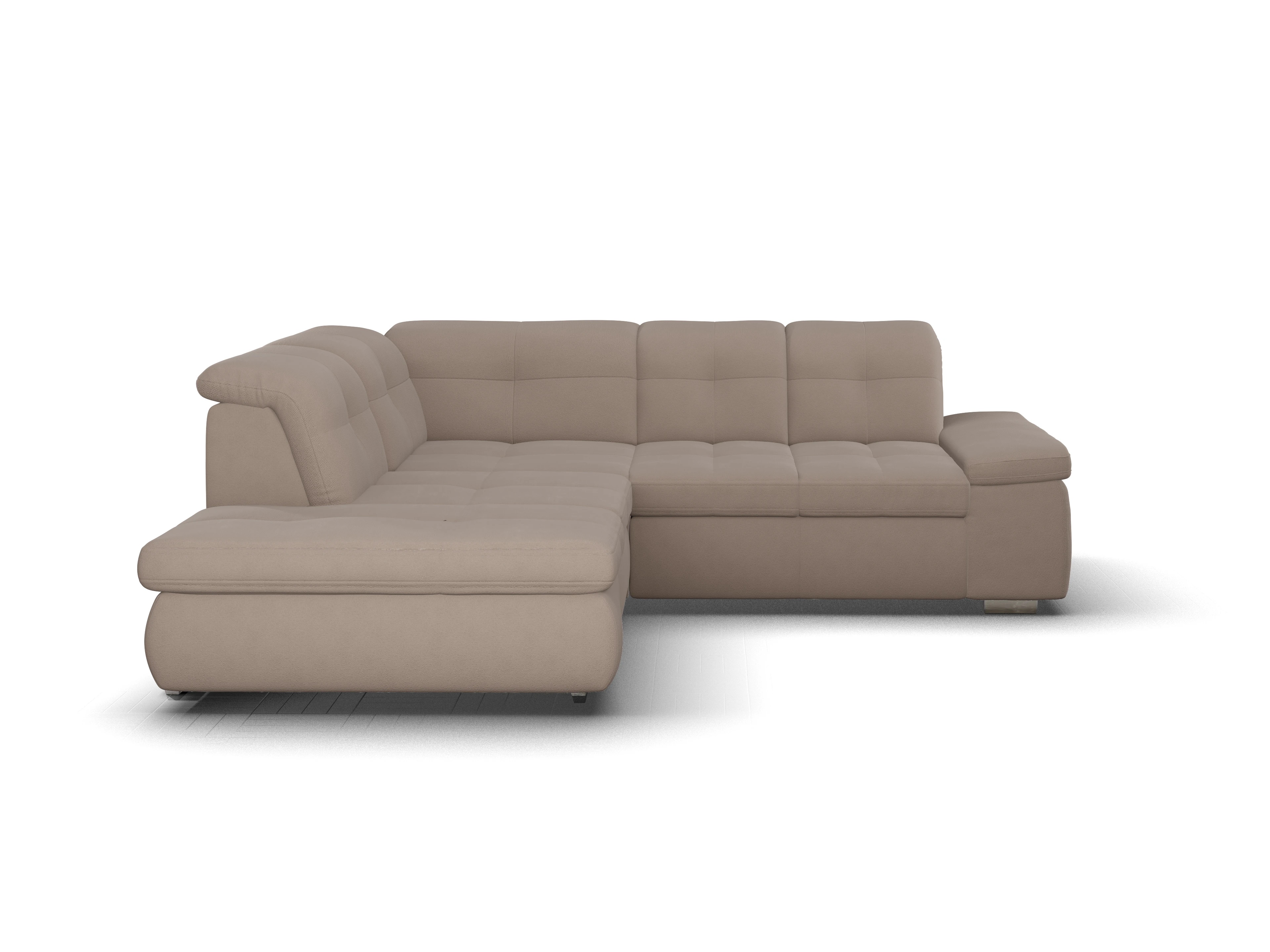 Ansicht des Produktes SC Smart 1001 Ecksofa links Abschluss offen in Stoff Beige
