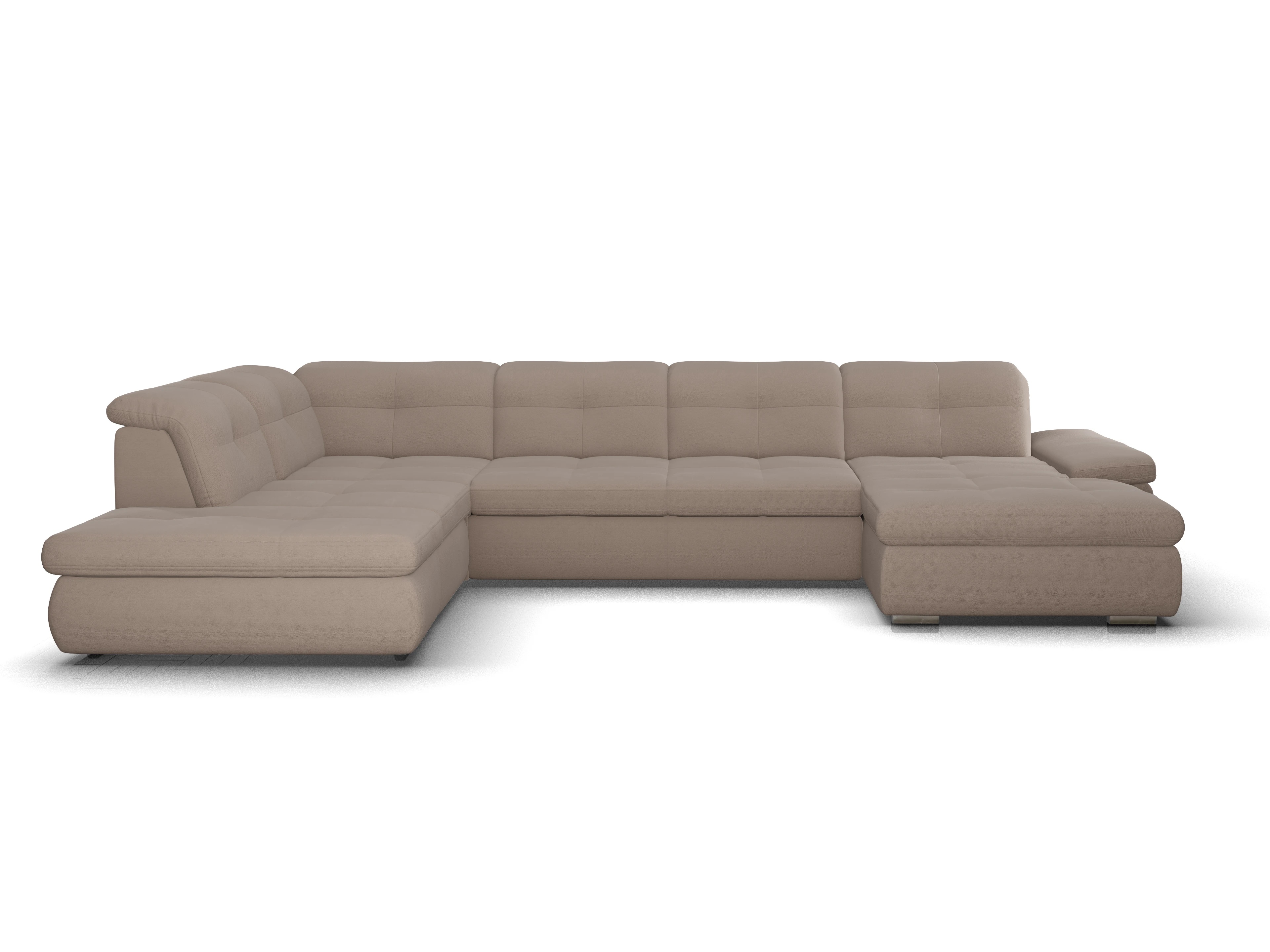 Ansicht des Produktes SC Smart 1001 Wohnlandschaft offen beidseitig in Stoff Beige