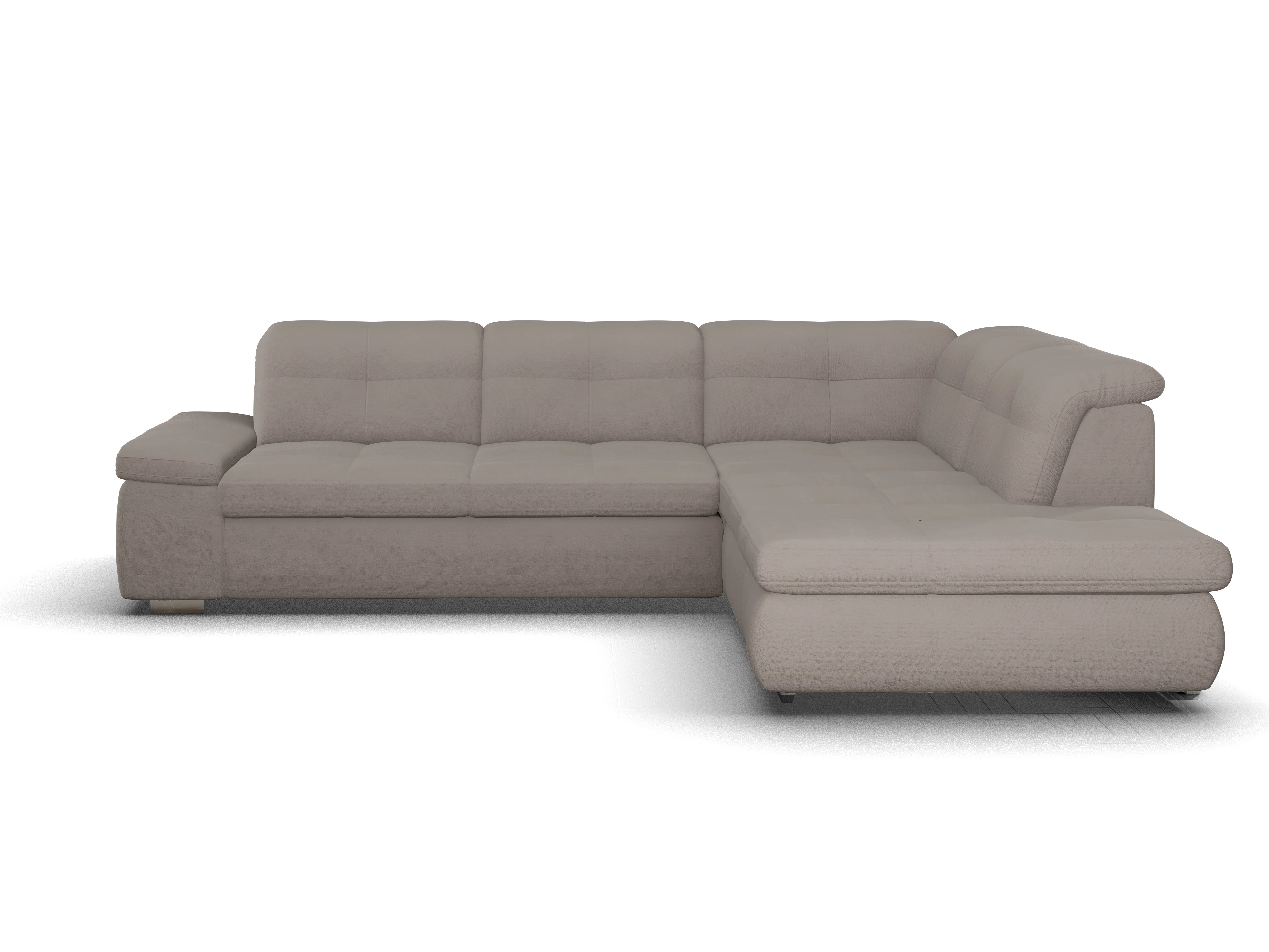 Ansicht des Produktes SC Smart 1001 Ecksofa rechts Abschluss offen in Stoff Braun
