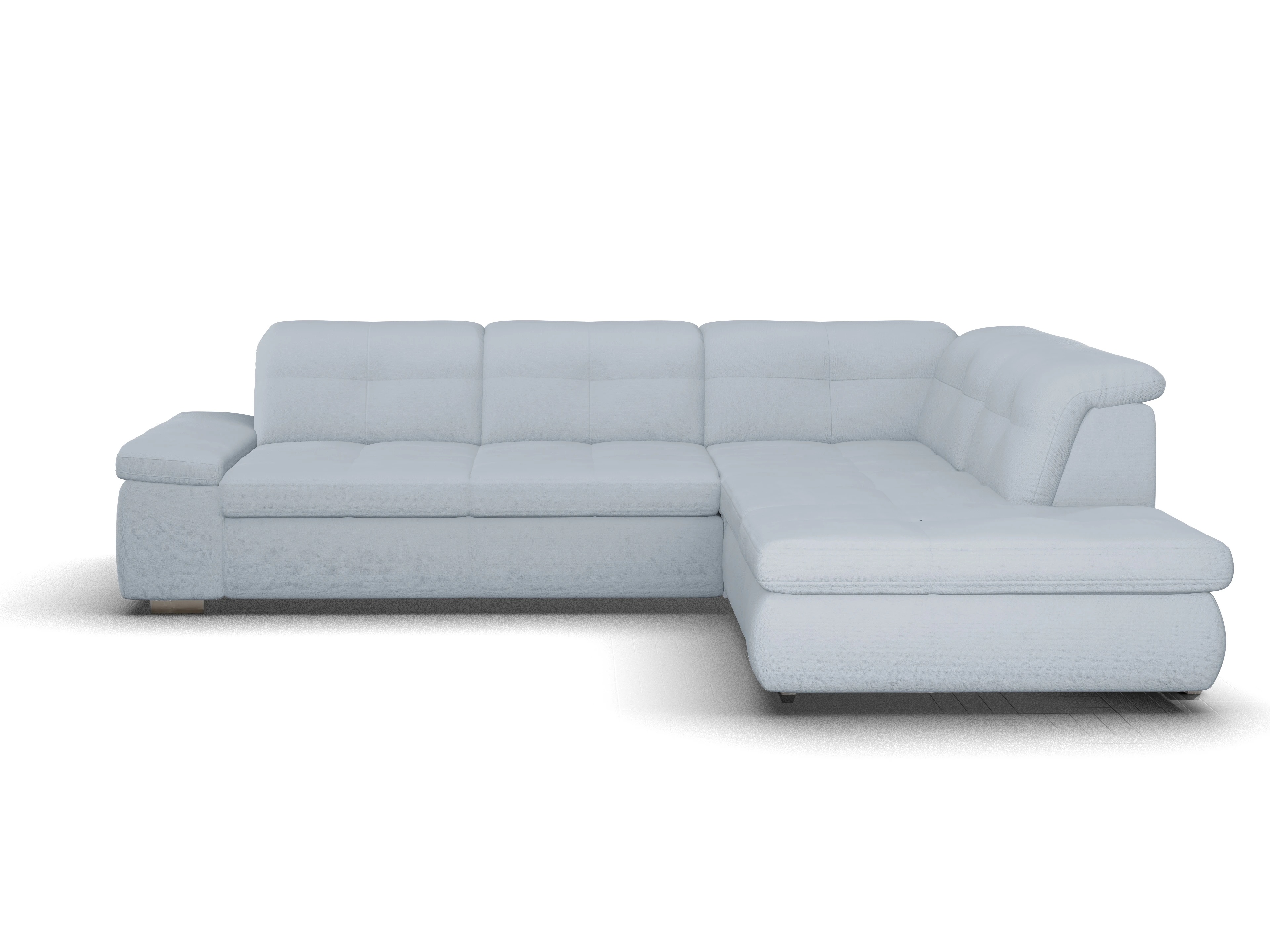 Ansicht des Produktes SC Smart 1001 Ecksofa rechts Abschluss offen in Stoff Blau
