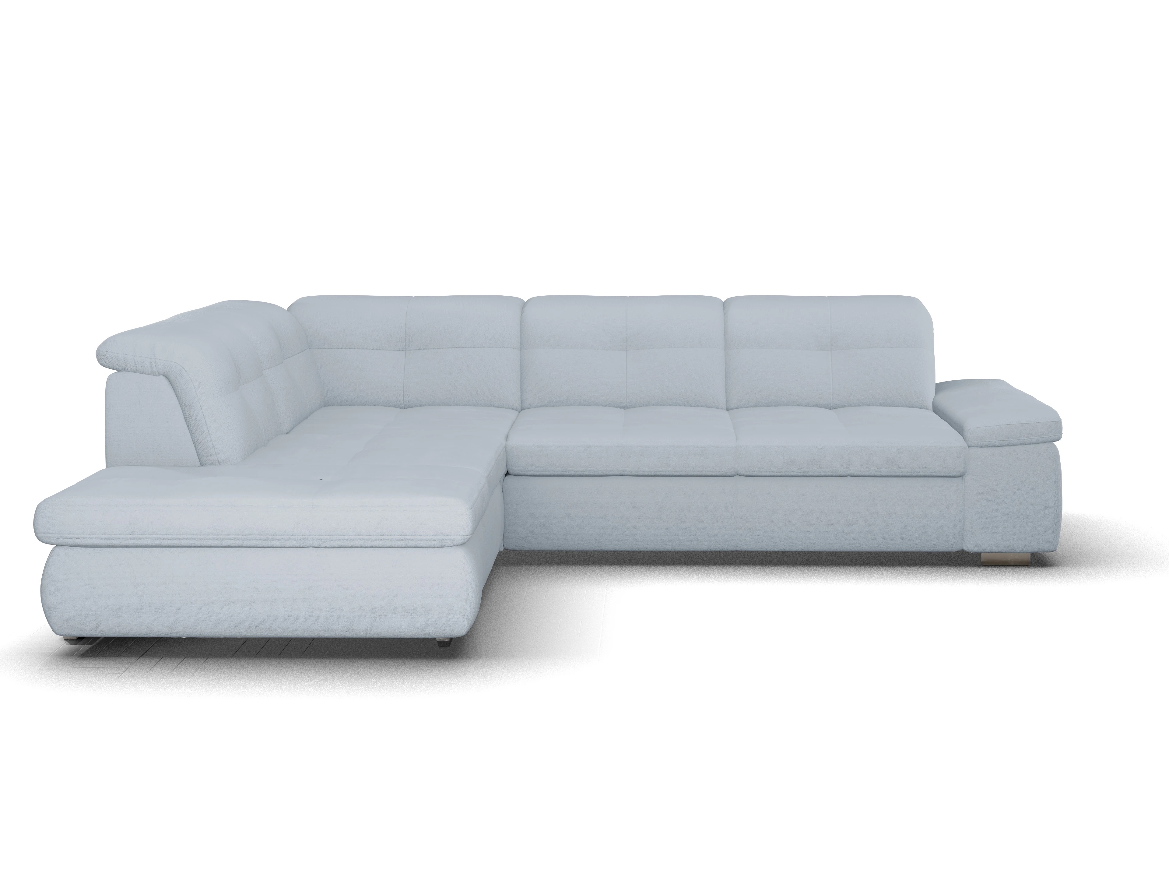 Ansicht des Produktes SC Smart 1001 Ecksofa links Abschluss offen in Stoff Blau
