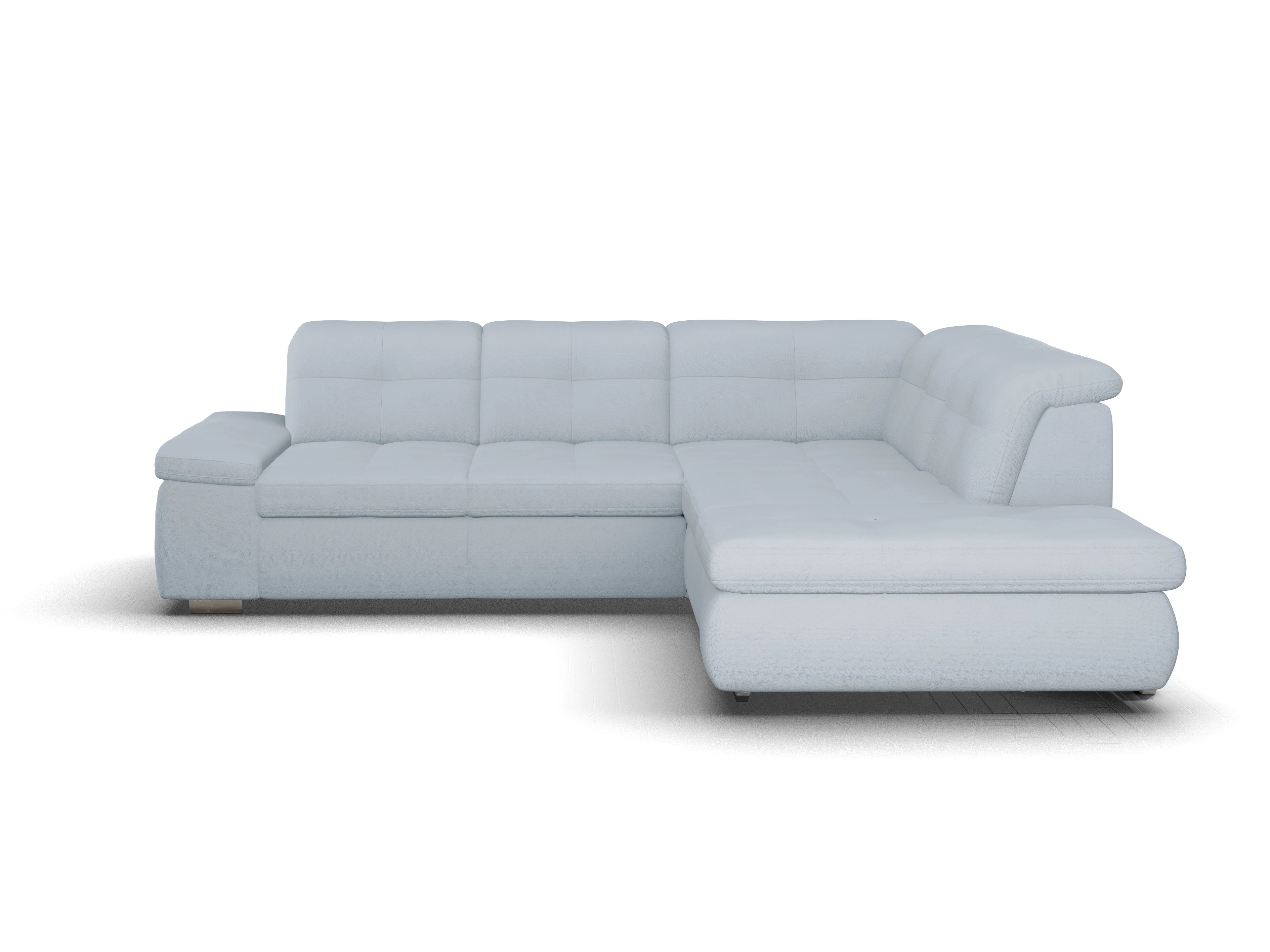 Ansicht des Produktes SC Smart 1001 Ecksofa rechts Abschluss offen in Stoff Blau