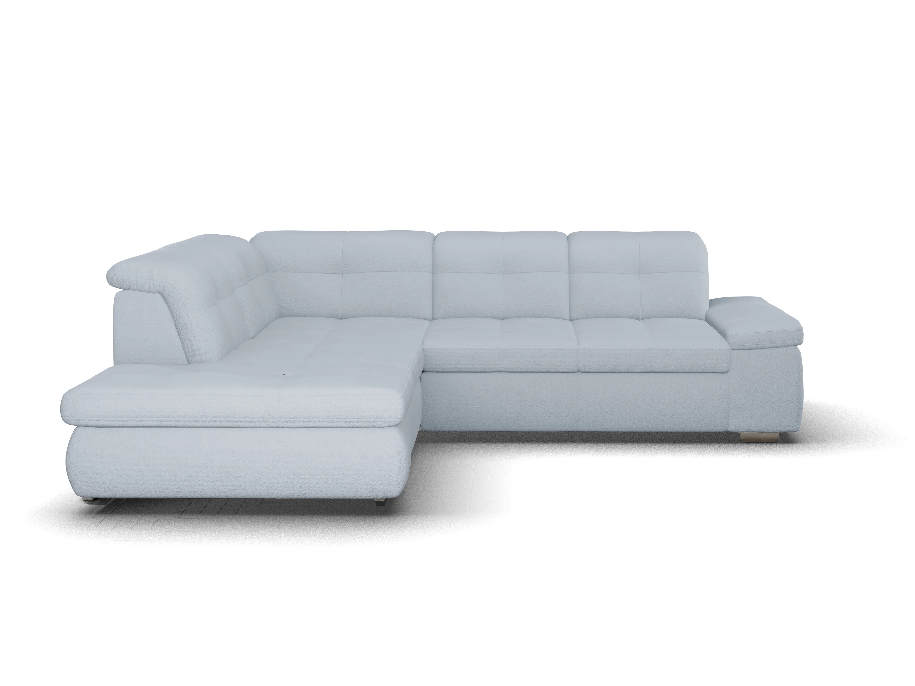 Ansicht des Produktes SC Smart 1001 Ecksofa links Abschluss offen in Stoff Blau