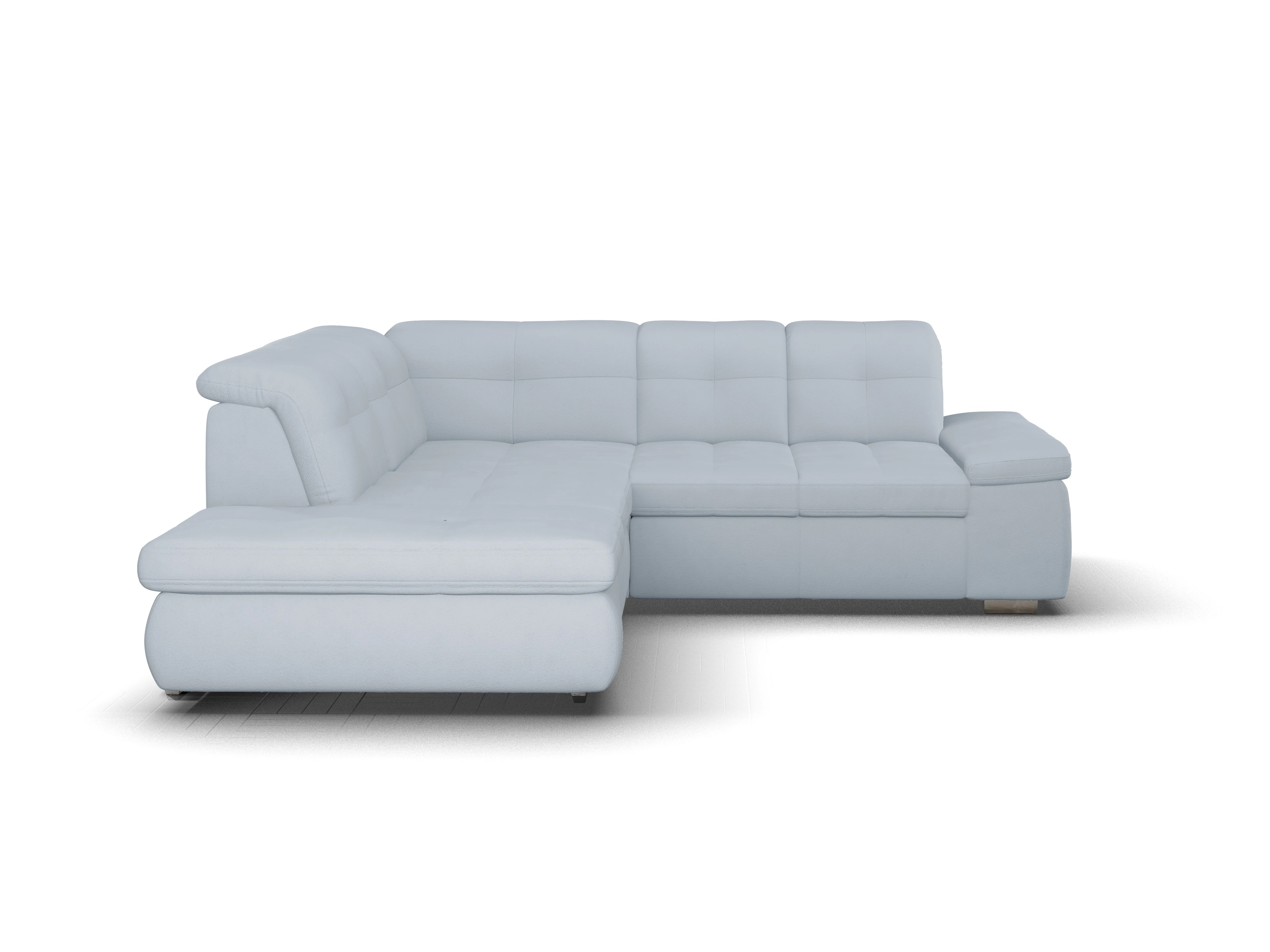 Ansicht des Produktes SC Smart 1001 Ecksofa links Abschluss offen in Stoff Blau