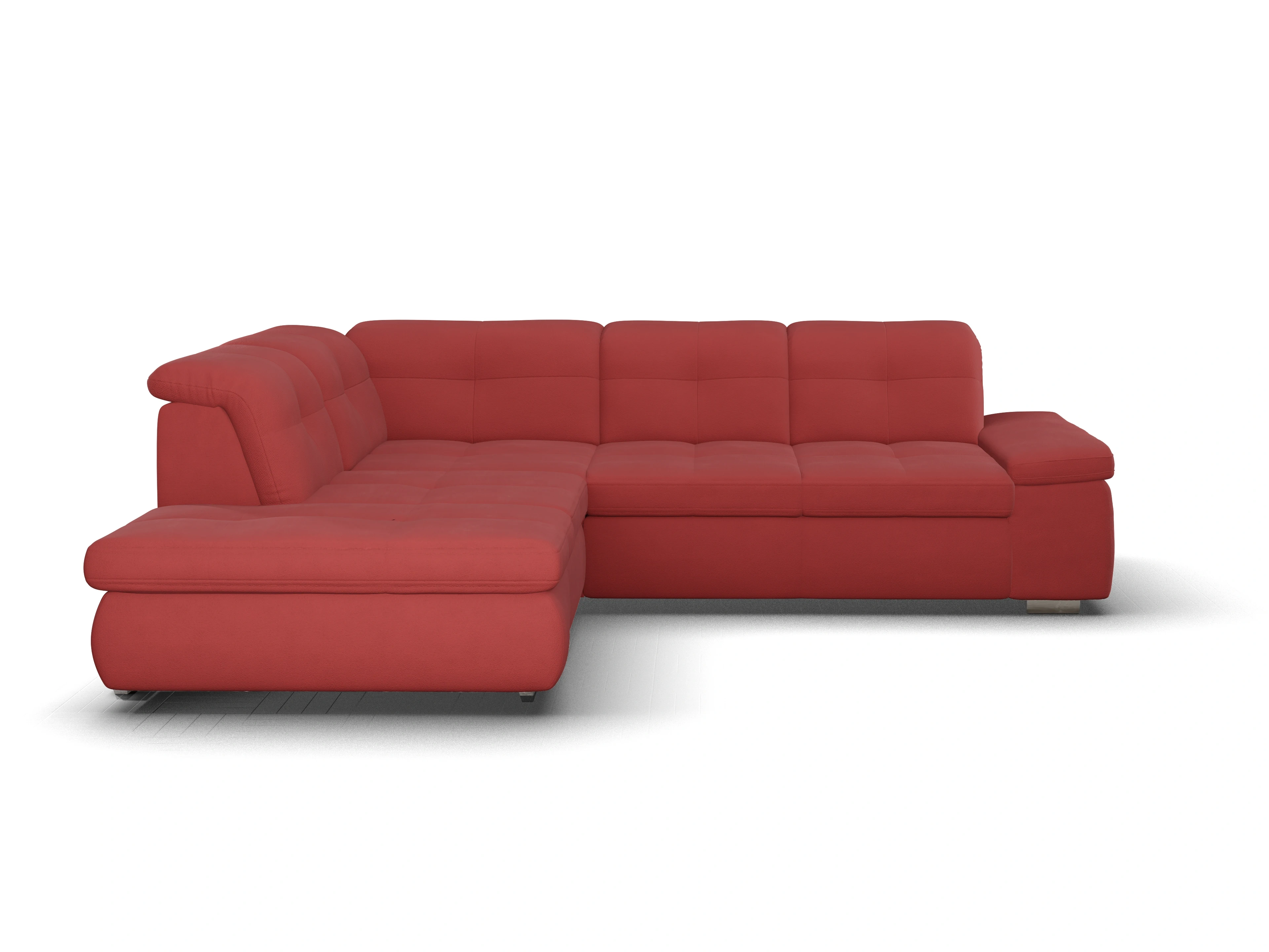 Ansicht des Produktes SC Smart 1001 Ecksofa links Abschluss offen in Stoff Rot