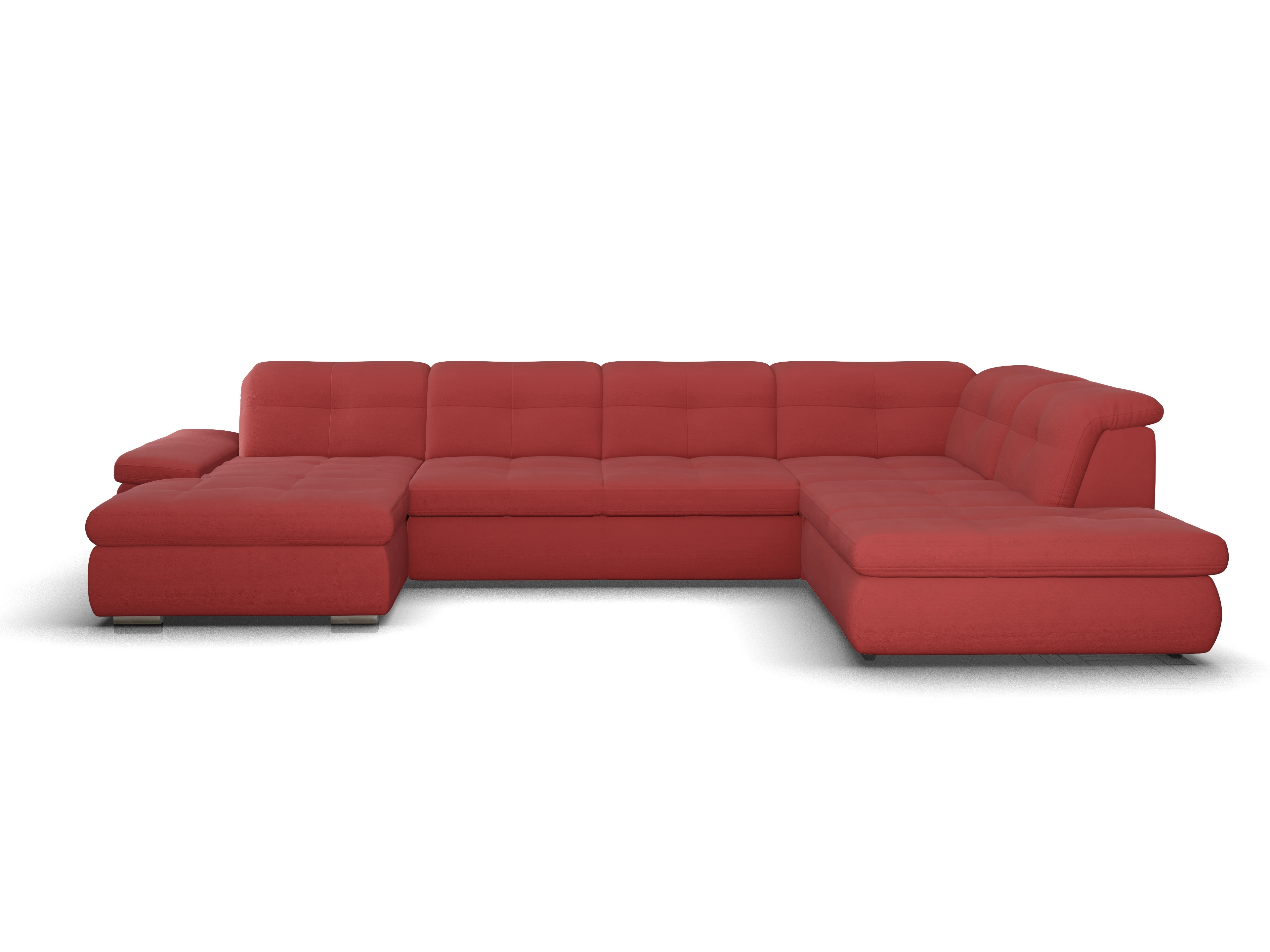 Ansicht des Produktes SC Smart 1001 Wohnlandschaft offen beidseitig in Stoff Rot