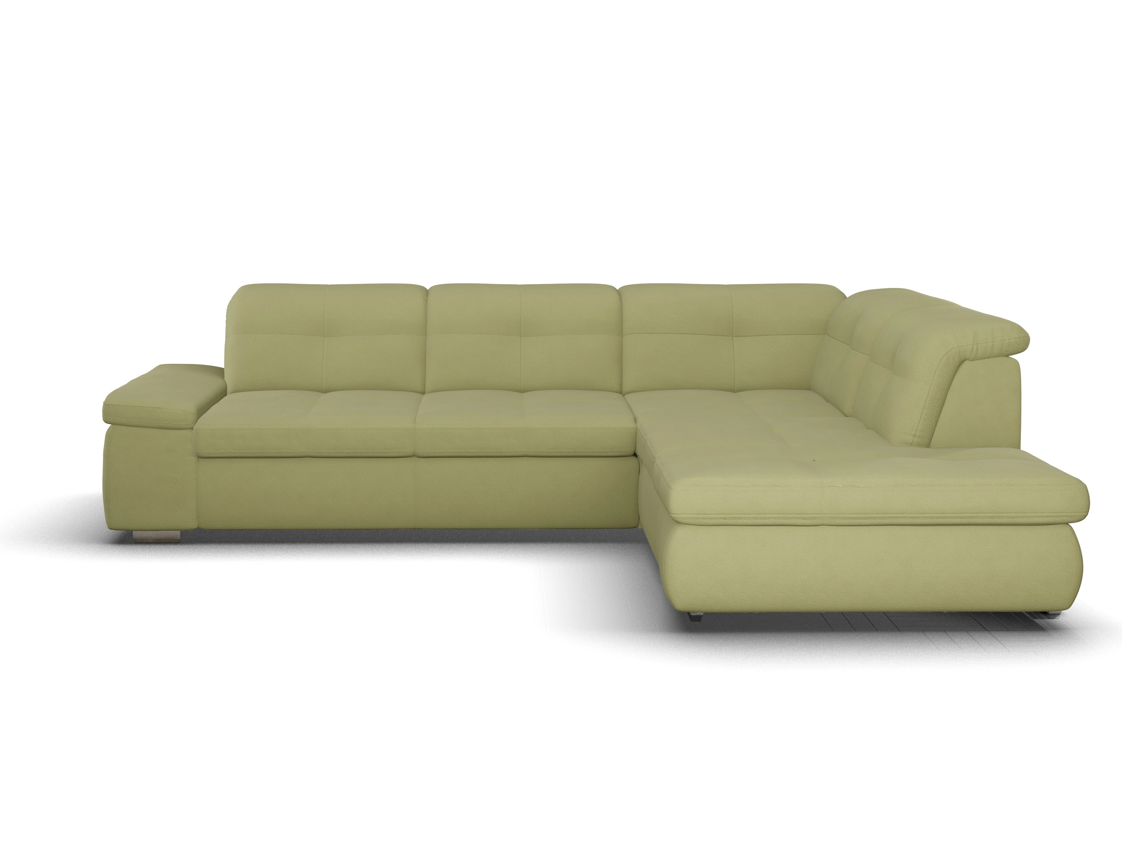 Ansicht des Produktes SC Smart 1001 Ecksofa rechts Abschluss offen in Stoff Grün
