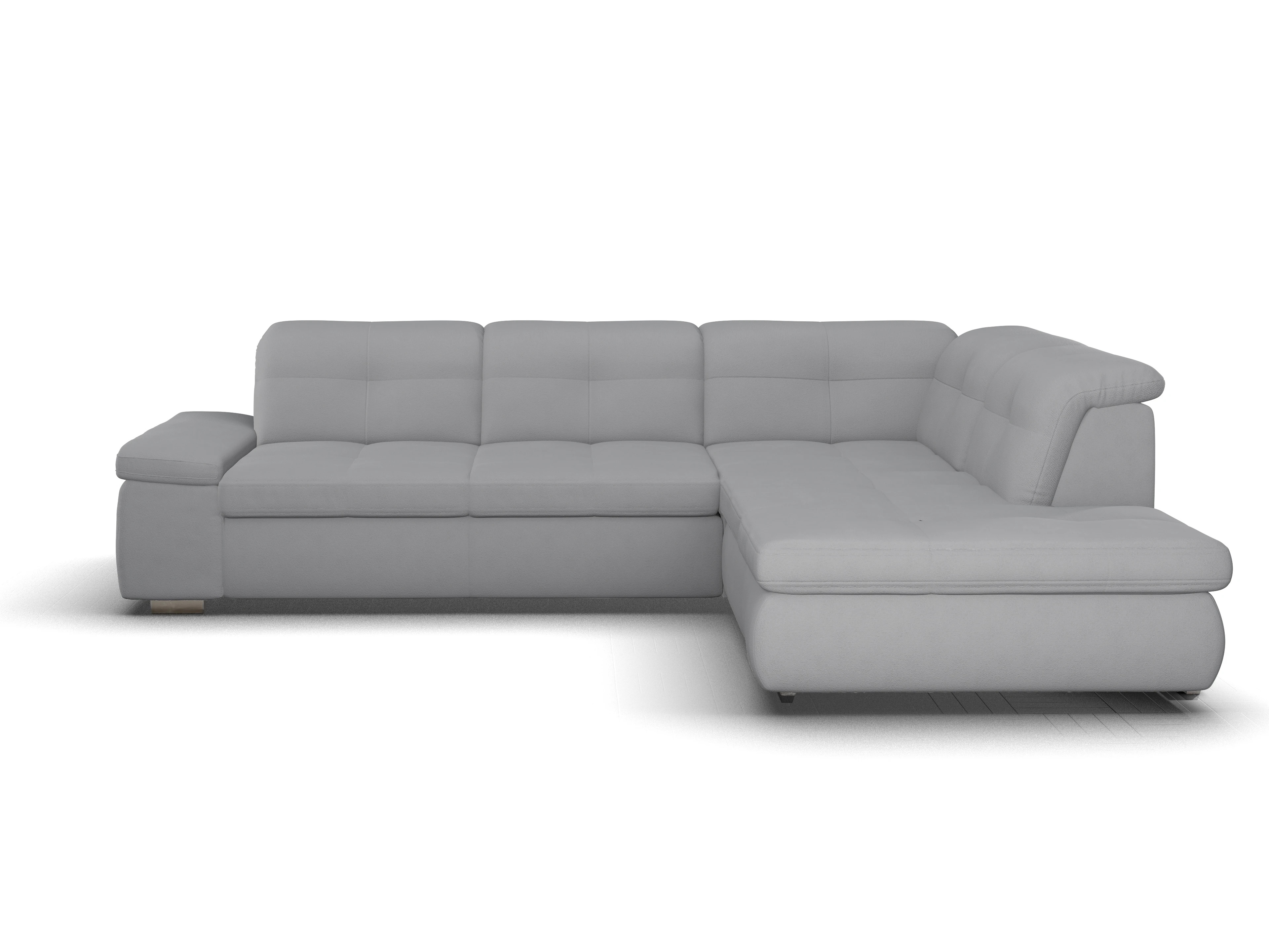 Ansicht des Produktes SC Smart 1001 Ecksofa rechts Abschluss offen in Stoff Grau
