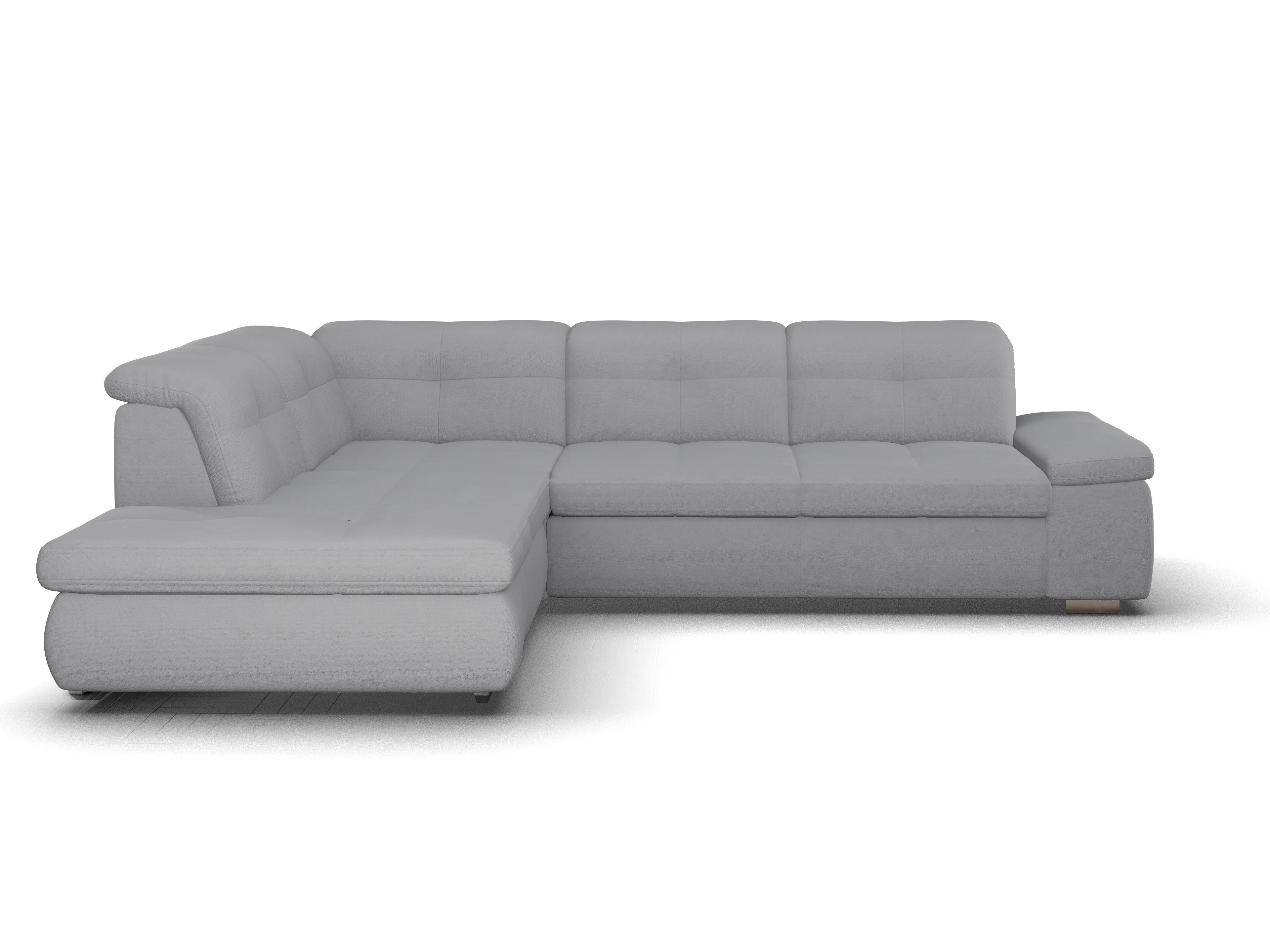 Ansicht des Produktes SC Smart 1001 Ecksofa links Abschluss offen in Stoff Grau
