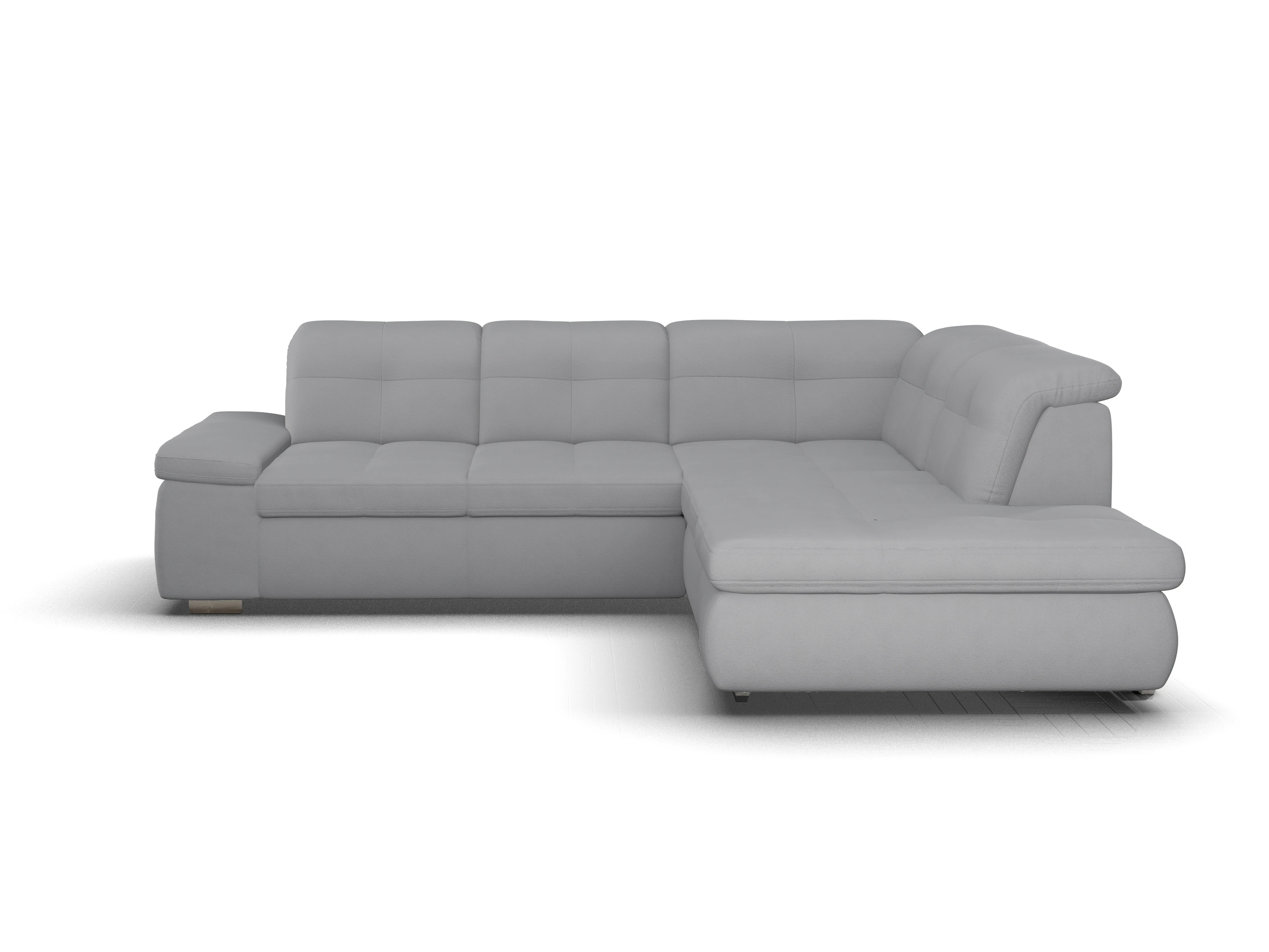 Ansicht des Produktes SC Smart 1001 Ecksofa rechts Abschluss offen in Stoff Grau