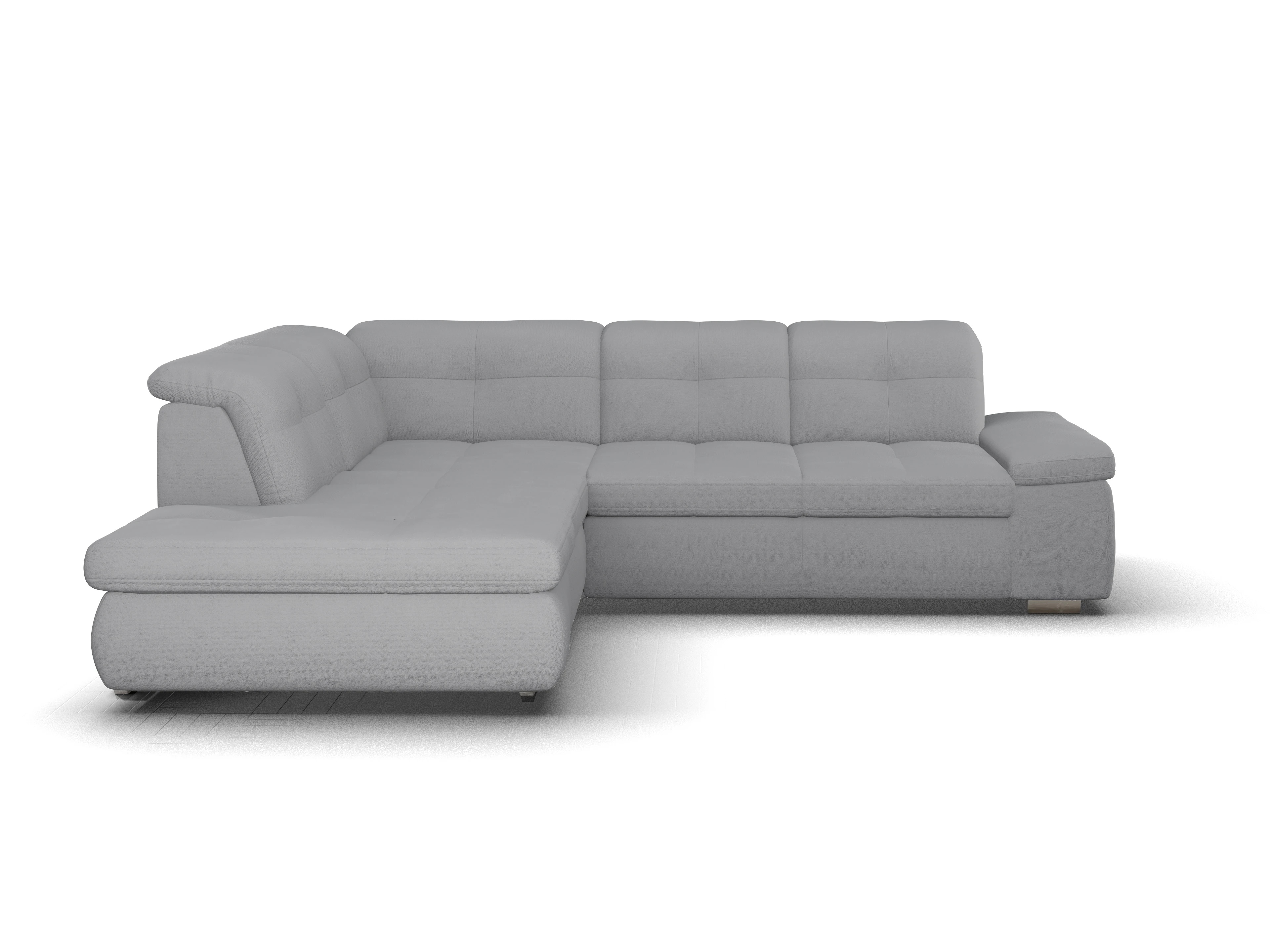 Ansicht des Produktes SC Smart 1001 Ecksofa links Abschluss offen in Stoff Grau