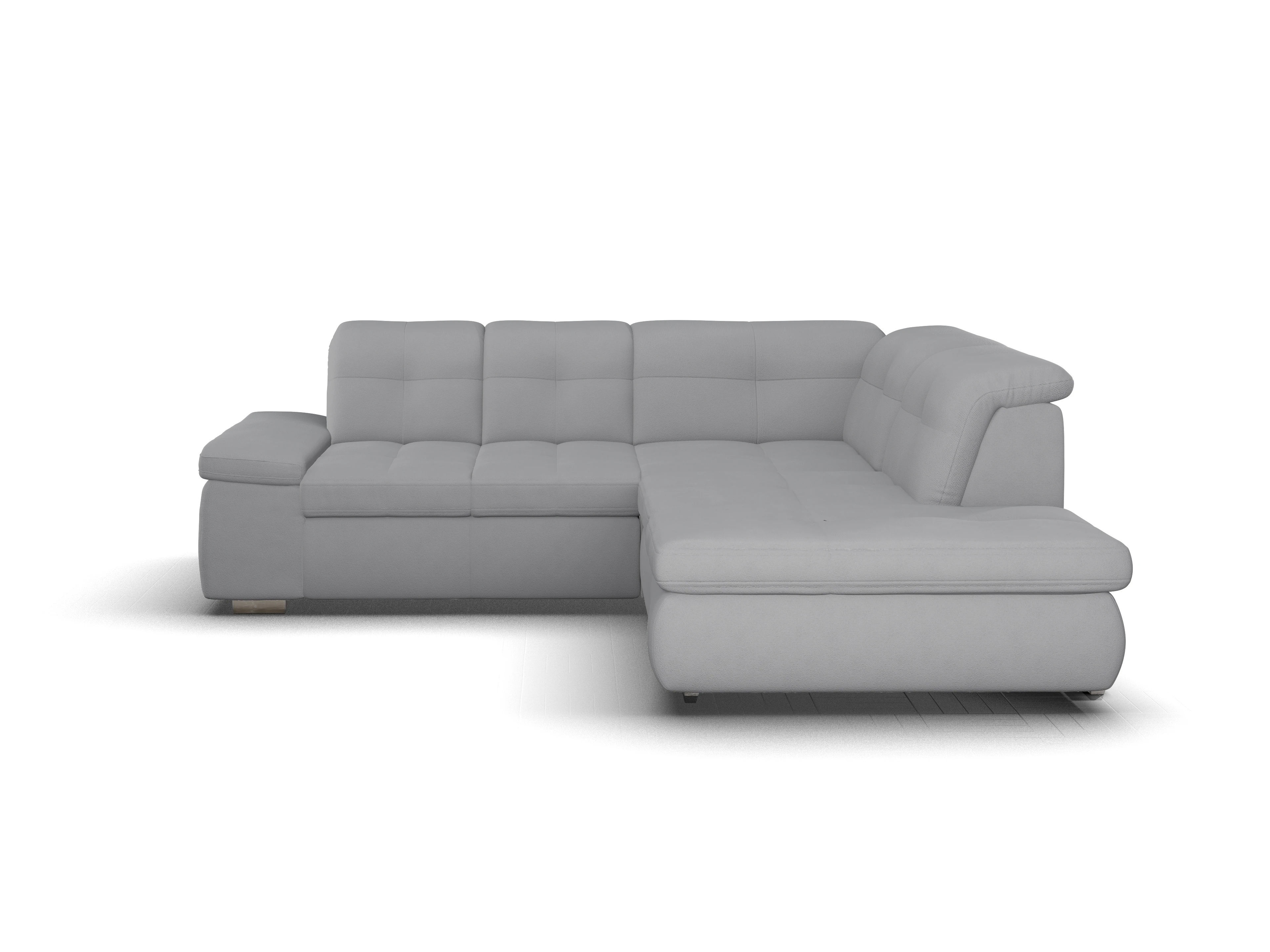 Ansicht des Produktes SC Smart 1001 Ecksofa rechts Abschluss offen in Stoff Grau