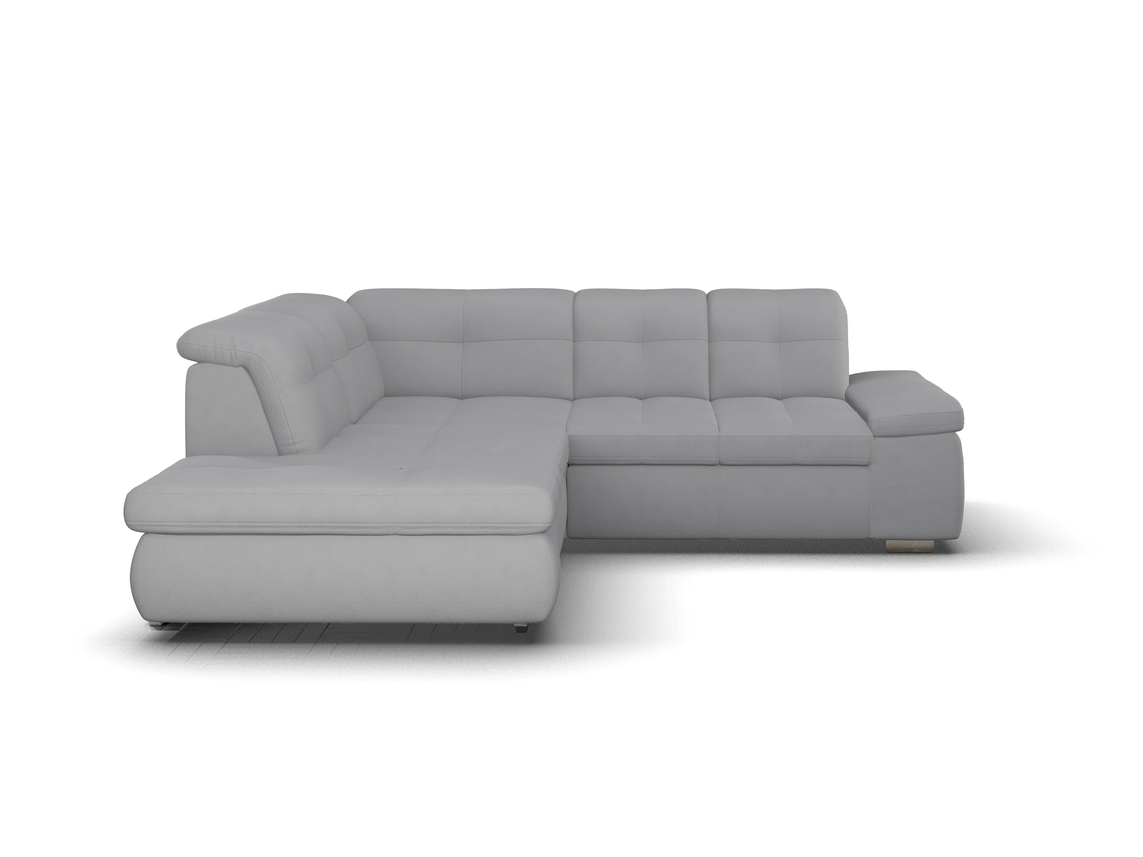 Sitz Concept smart 1001 Ecksofa 1,5Aho SE Small L Ansicht des Produktes SC Smart 1001 Ecksofa links Abschluss offen in Stoff Grau