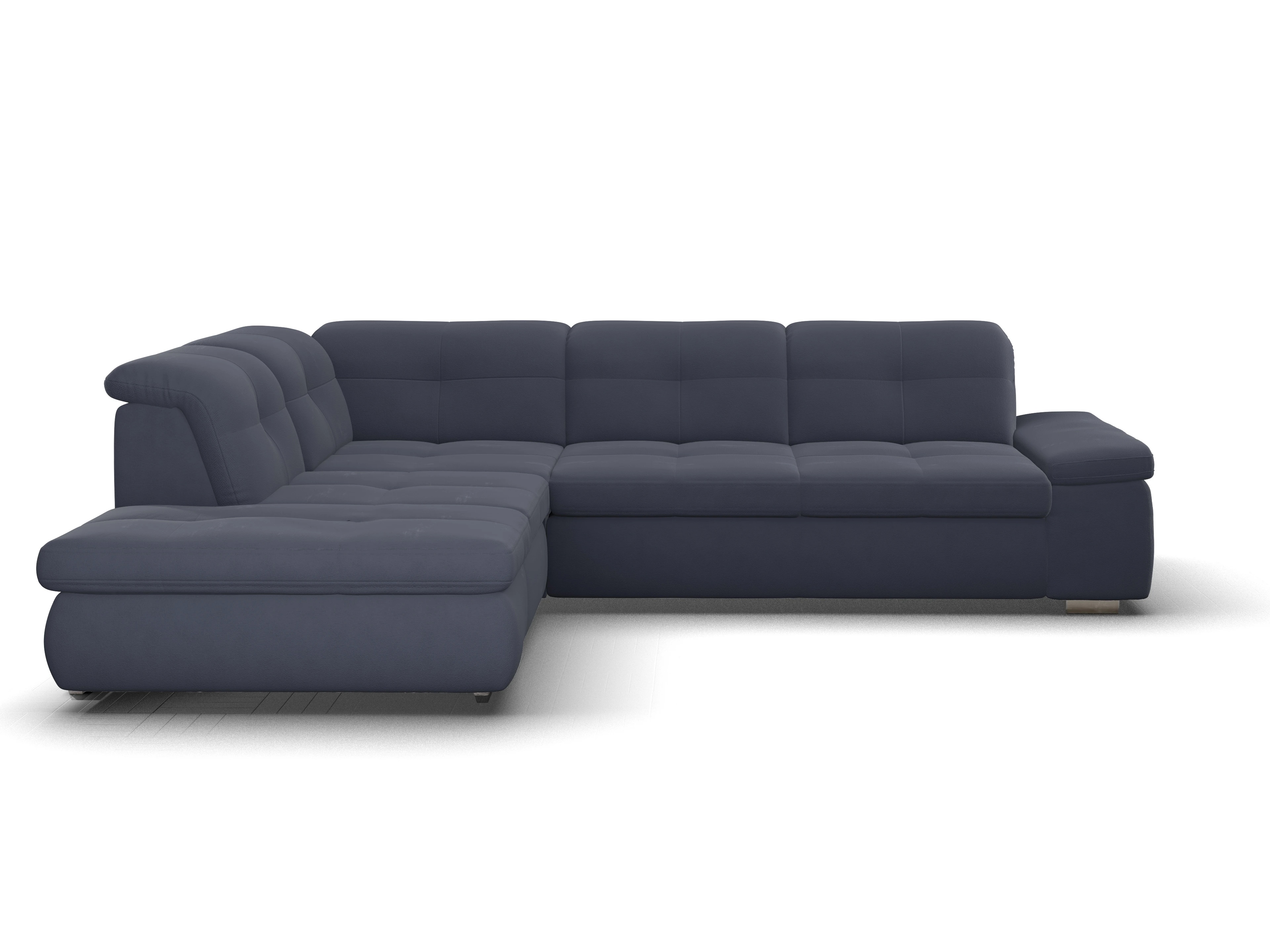 Ansicht des Produktes SC Smart 1001 Ecksofa links Abschluss offen in Stoff Blau