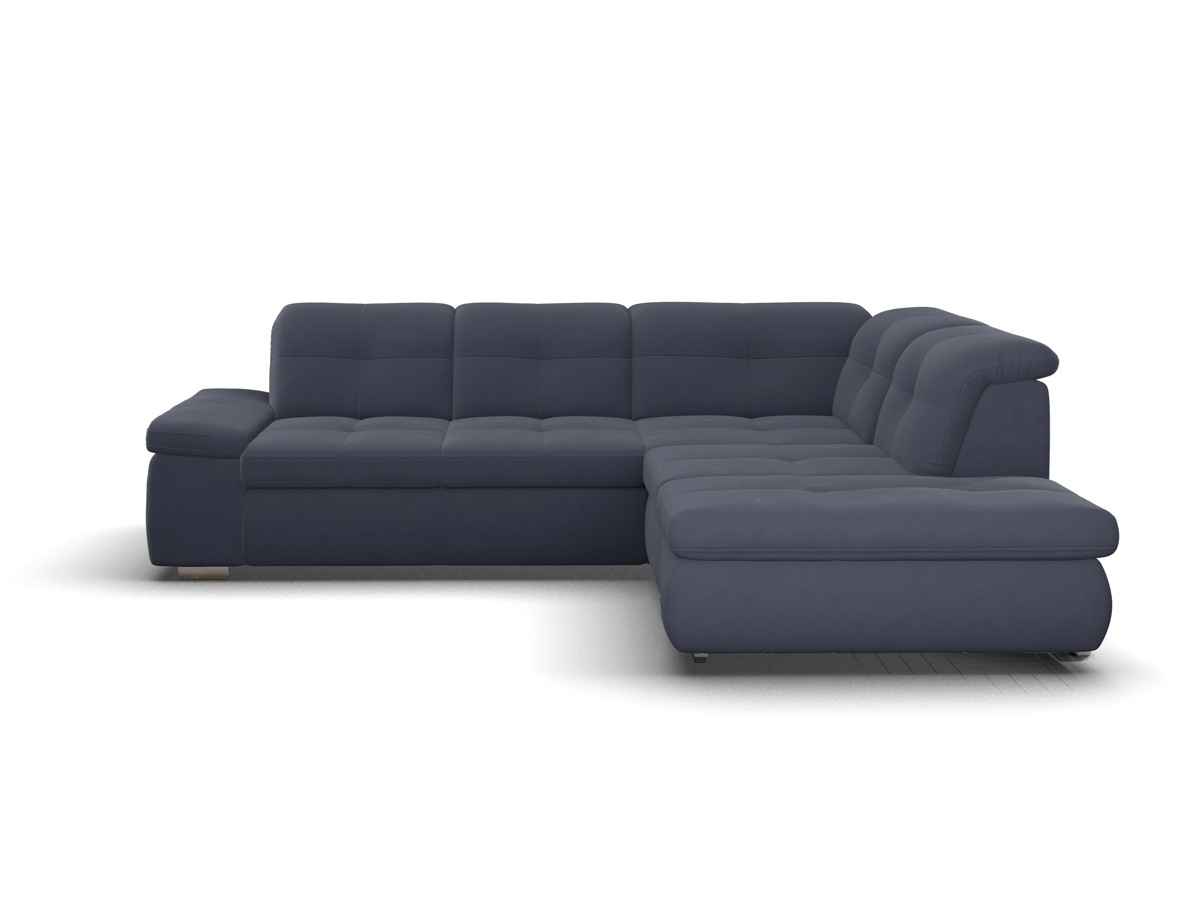 Ansicht des Produktes SC Smart 1001 Ecksofa rechts Abschluss offen in Stoff Blau