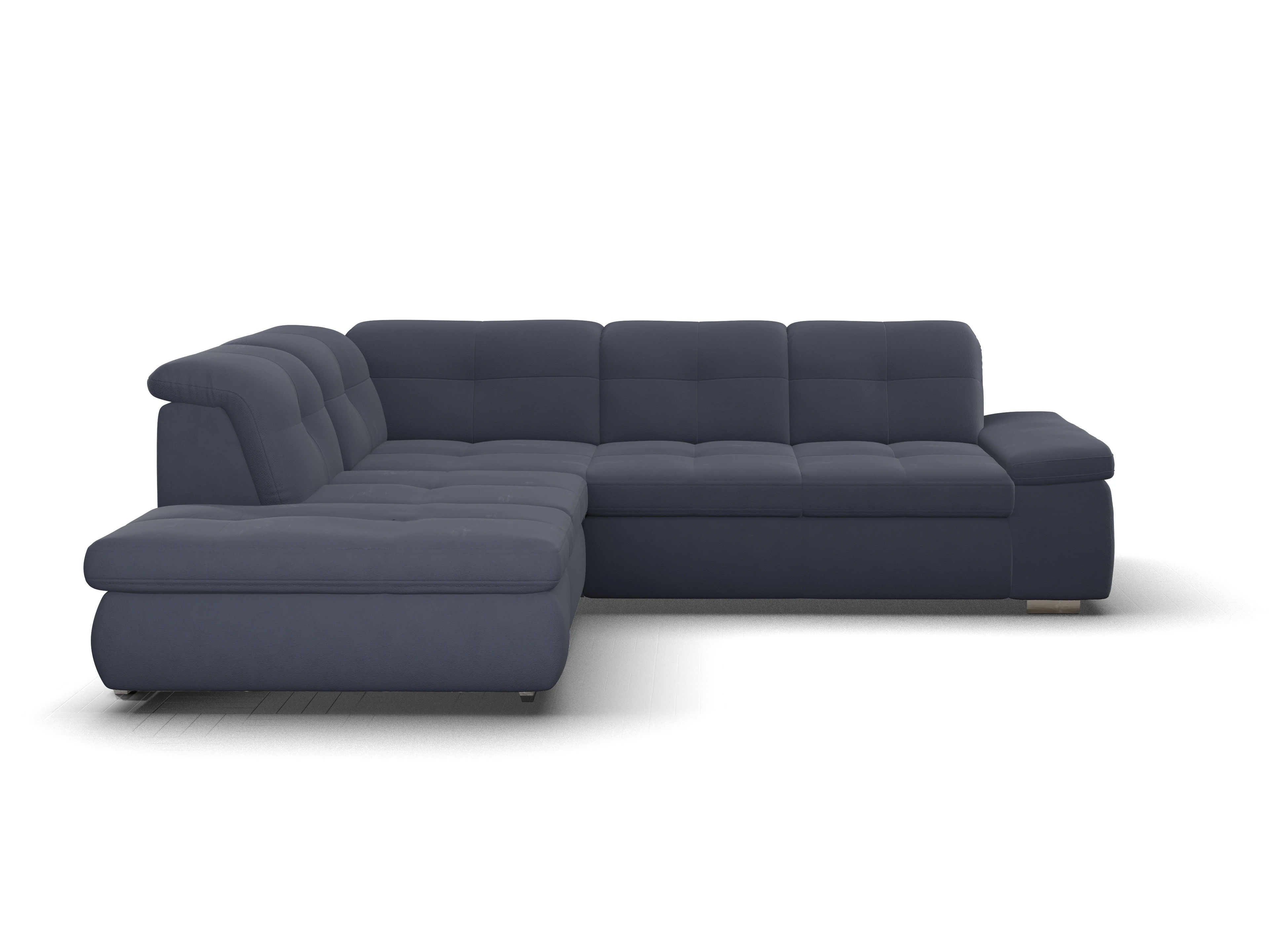 Ansicht des Produktes SC Smart 1001 Ecksofa links Abschluss offen in Stoff Blau