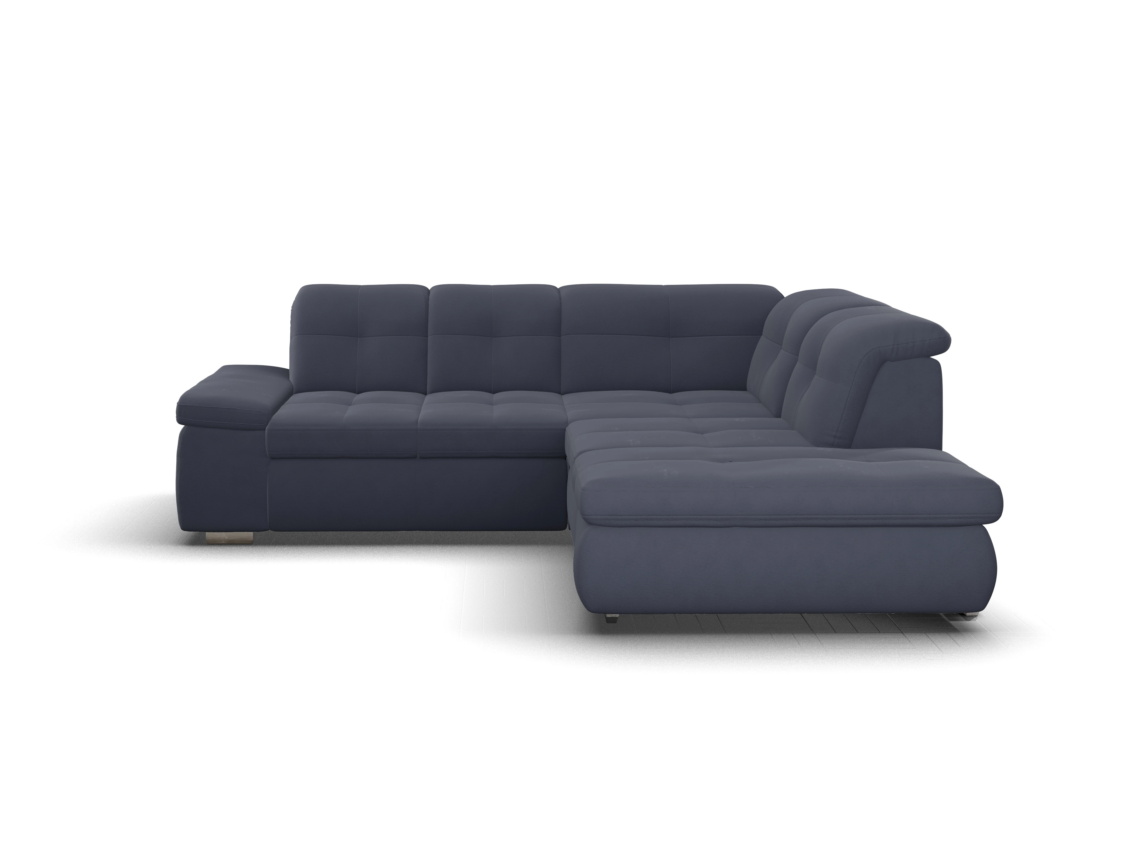 Ansicht des Produktes SC Smart 1001 Ecksofa rechts Abschluss offen in Stoff Blau