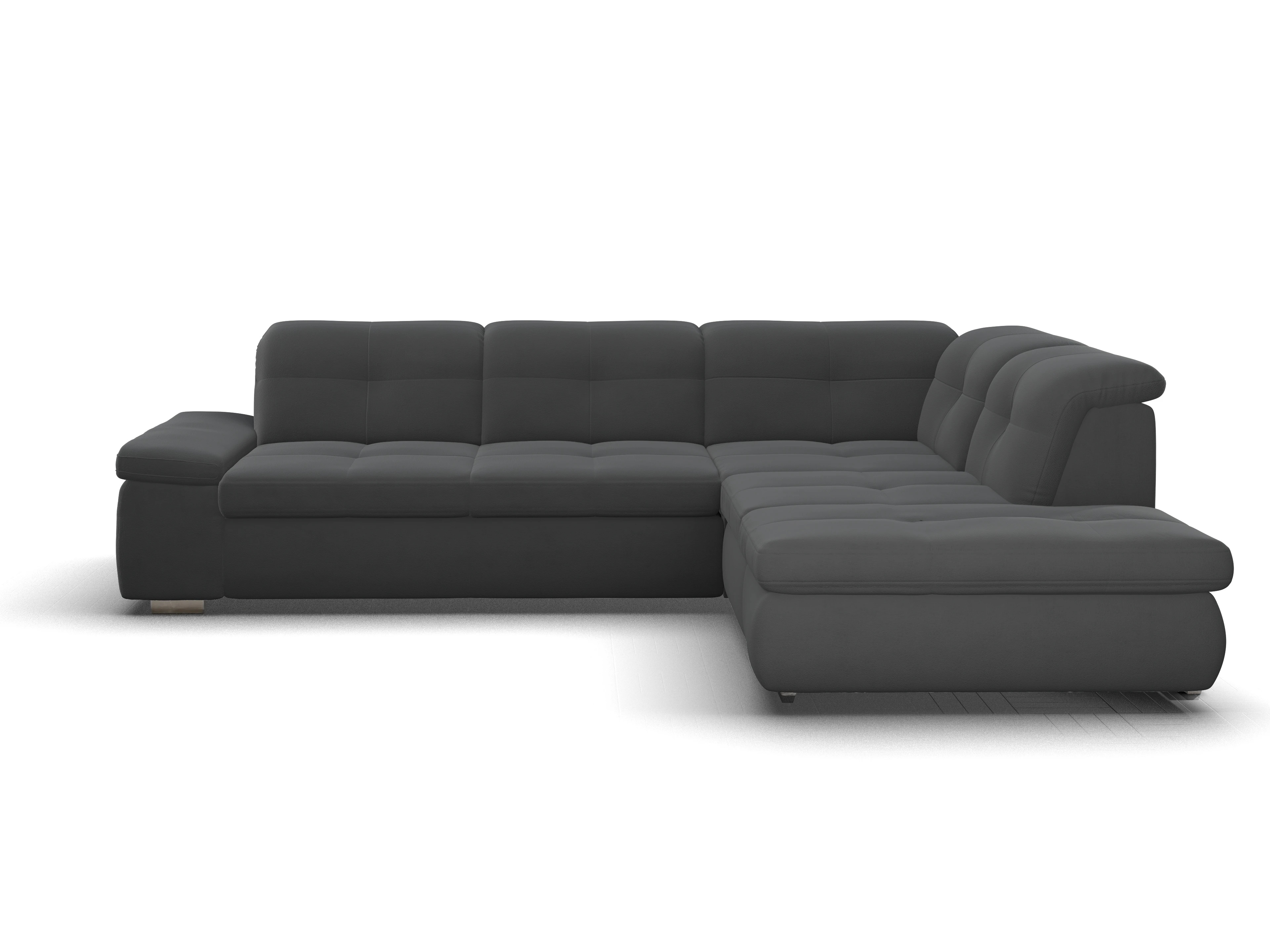 Ansicht des Produktes SC Smart 1001 Ecksofa rechts Abschluss offen in Stoff Schwarz