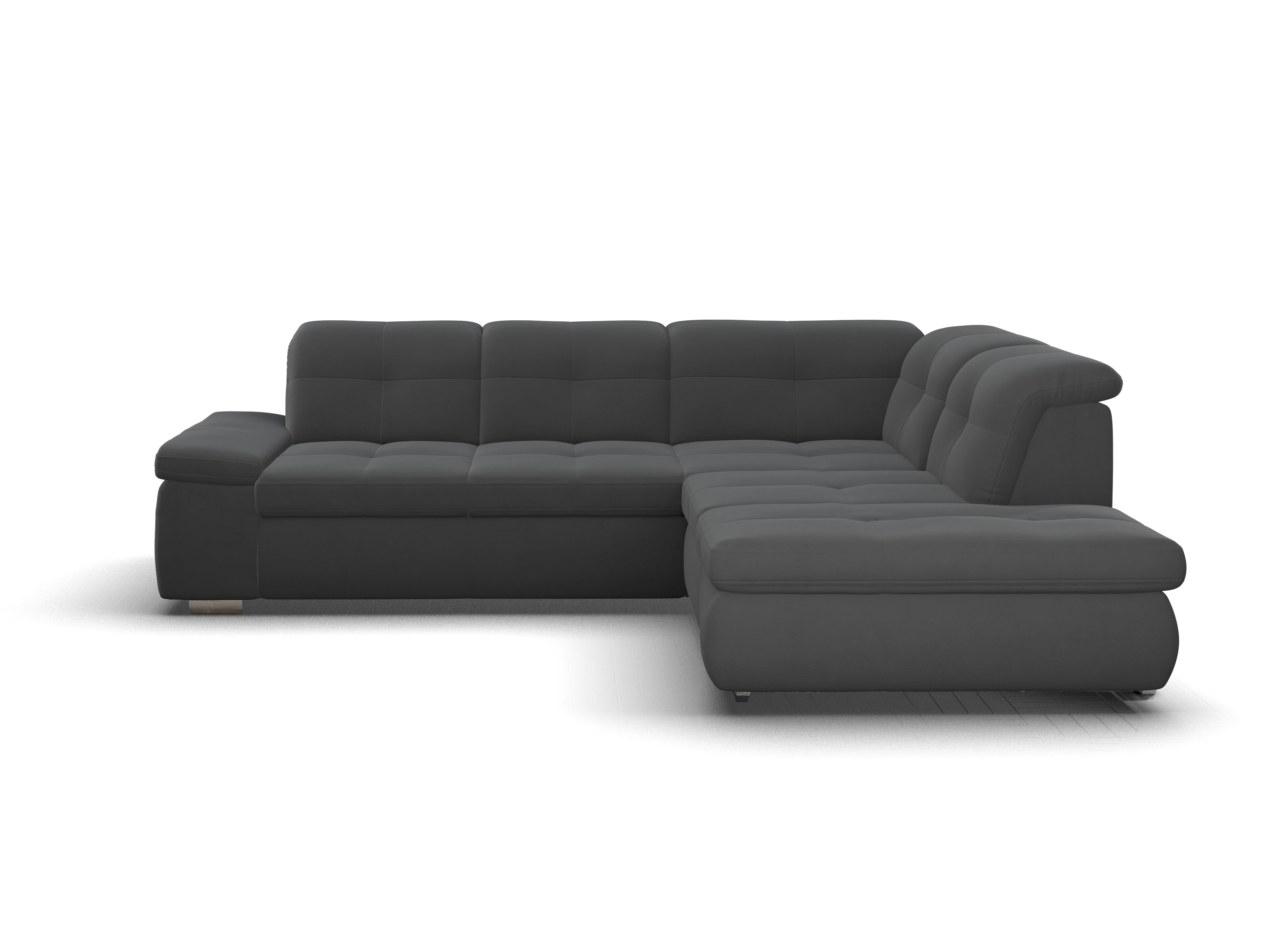 Ansicht des Produktes SC Smart 1001 Ecksofa rechts Abschluss offen in Stoff Schwarz