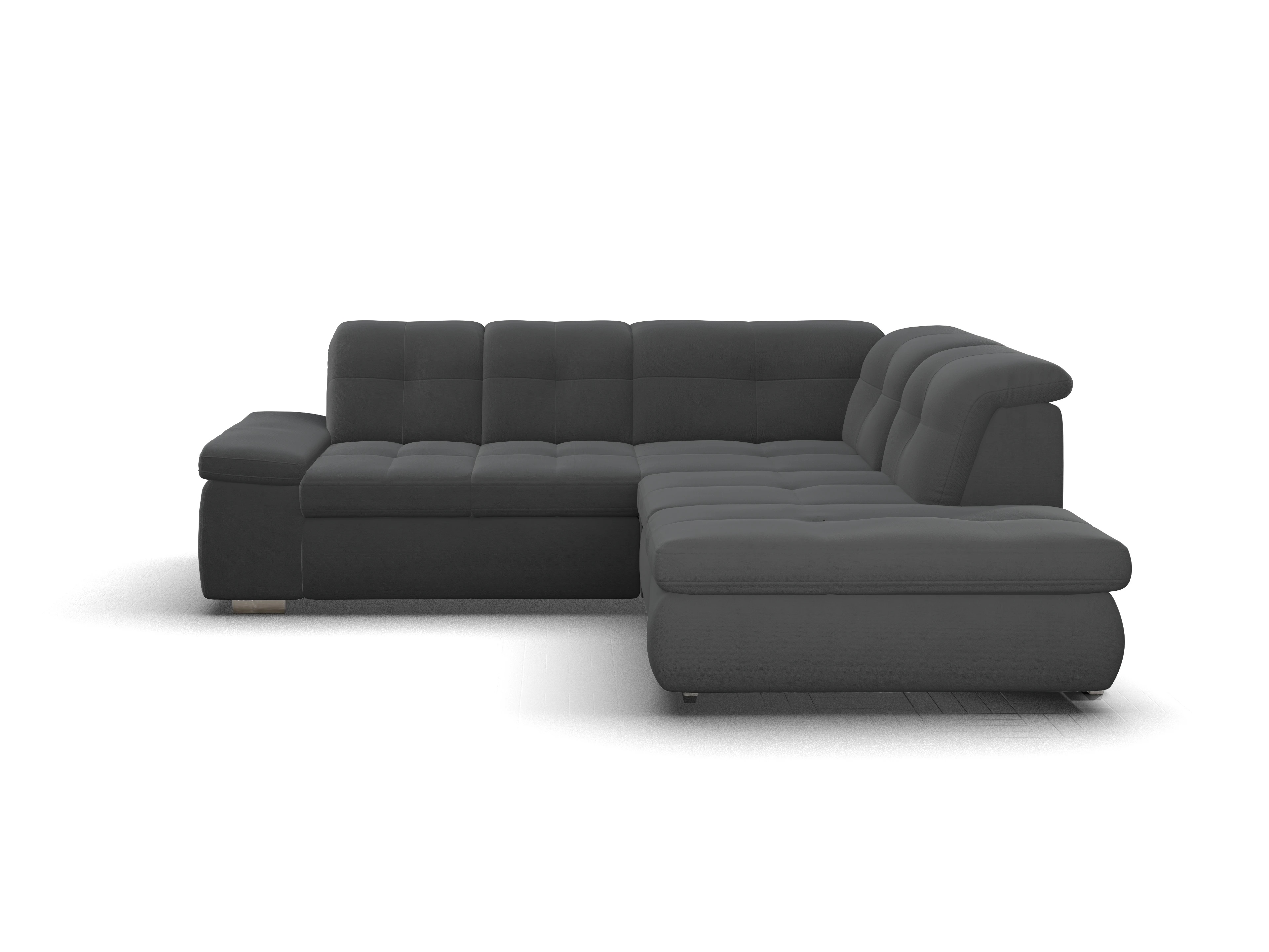 Ansicht des Produktes SC Smart 1001 Ecksofa rechts Abschluss offen in Stoff Schwarz