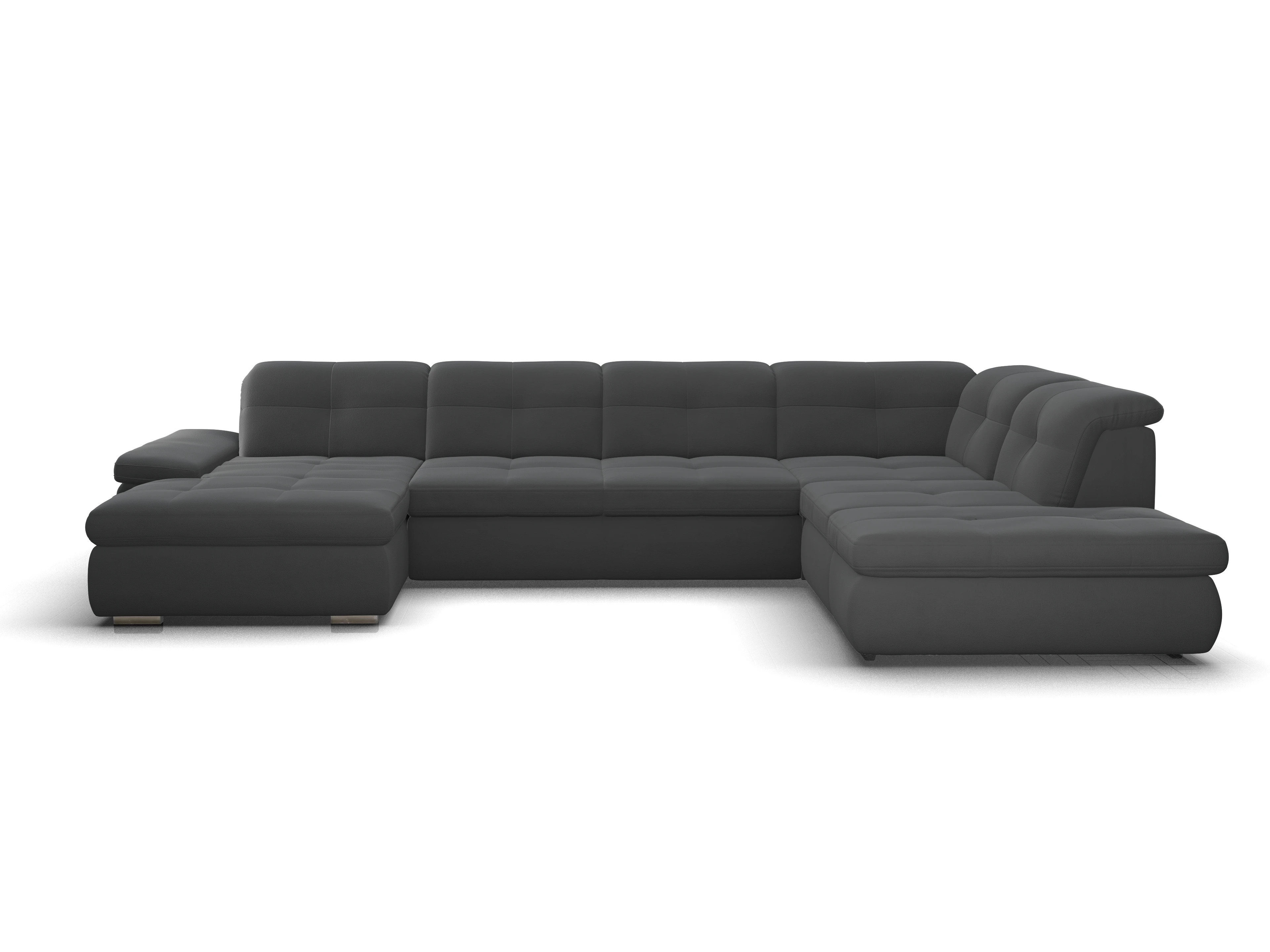 Ansicht des Produktes SC Smart 1001 Wohnlandschaft offen beidseitig in Stoff Schwarz