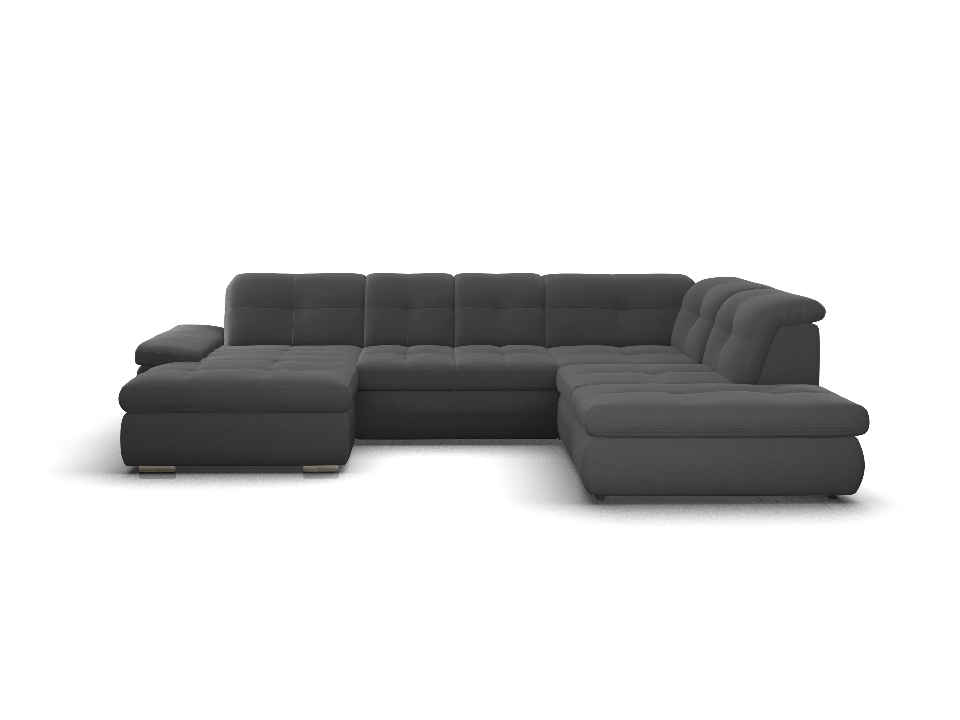 Ansicht des Produktes SC Smart 1001 Wohnlandschaft offen beidseitig in Stoff Schwarz