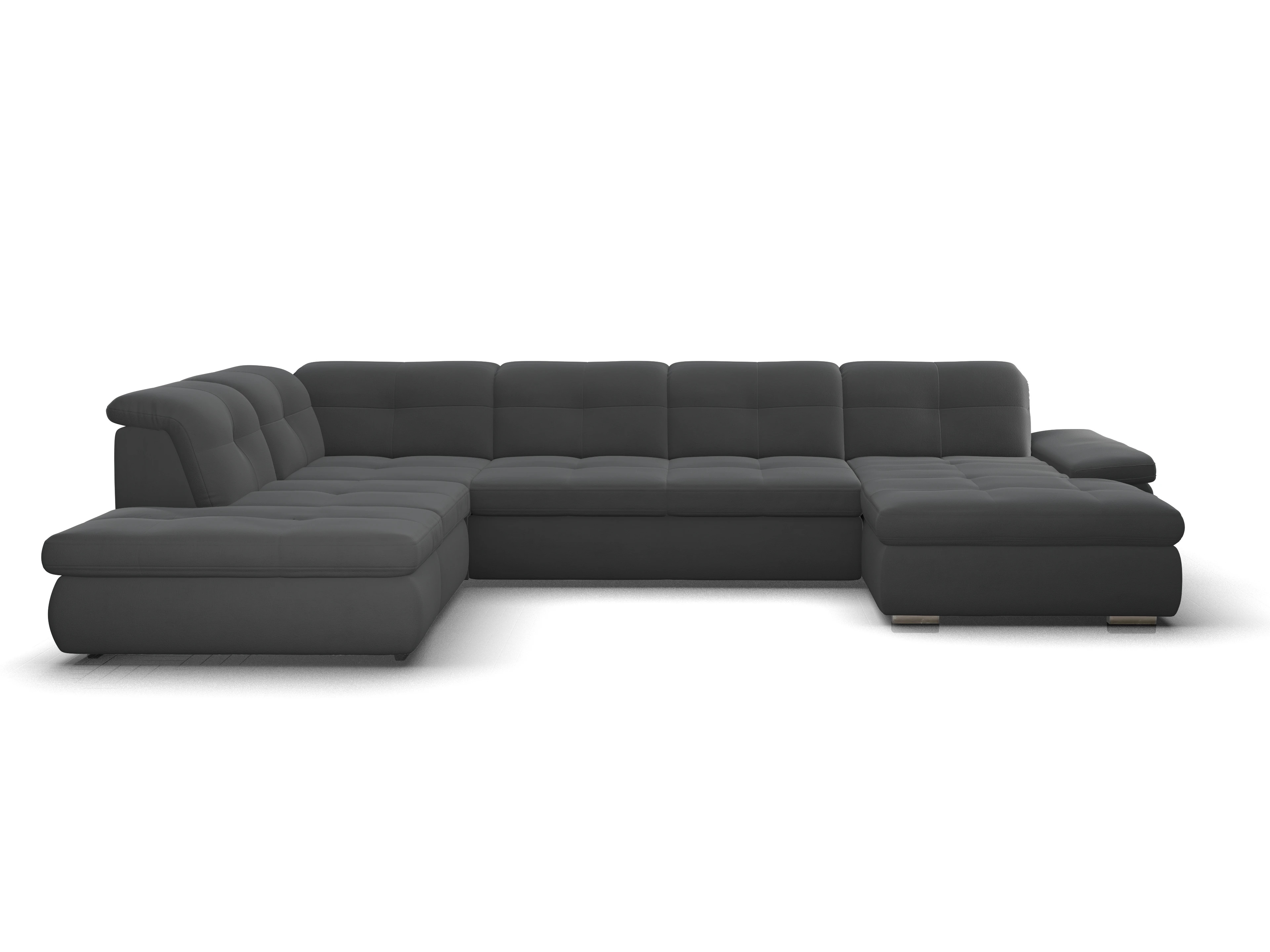 Ansicht des Produktes SC Smart 1001 Wohnlandschaft offen beidseitig in Stoff Schwarz