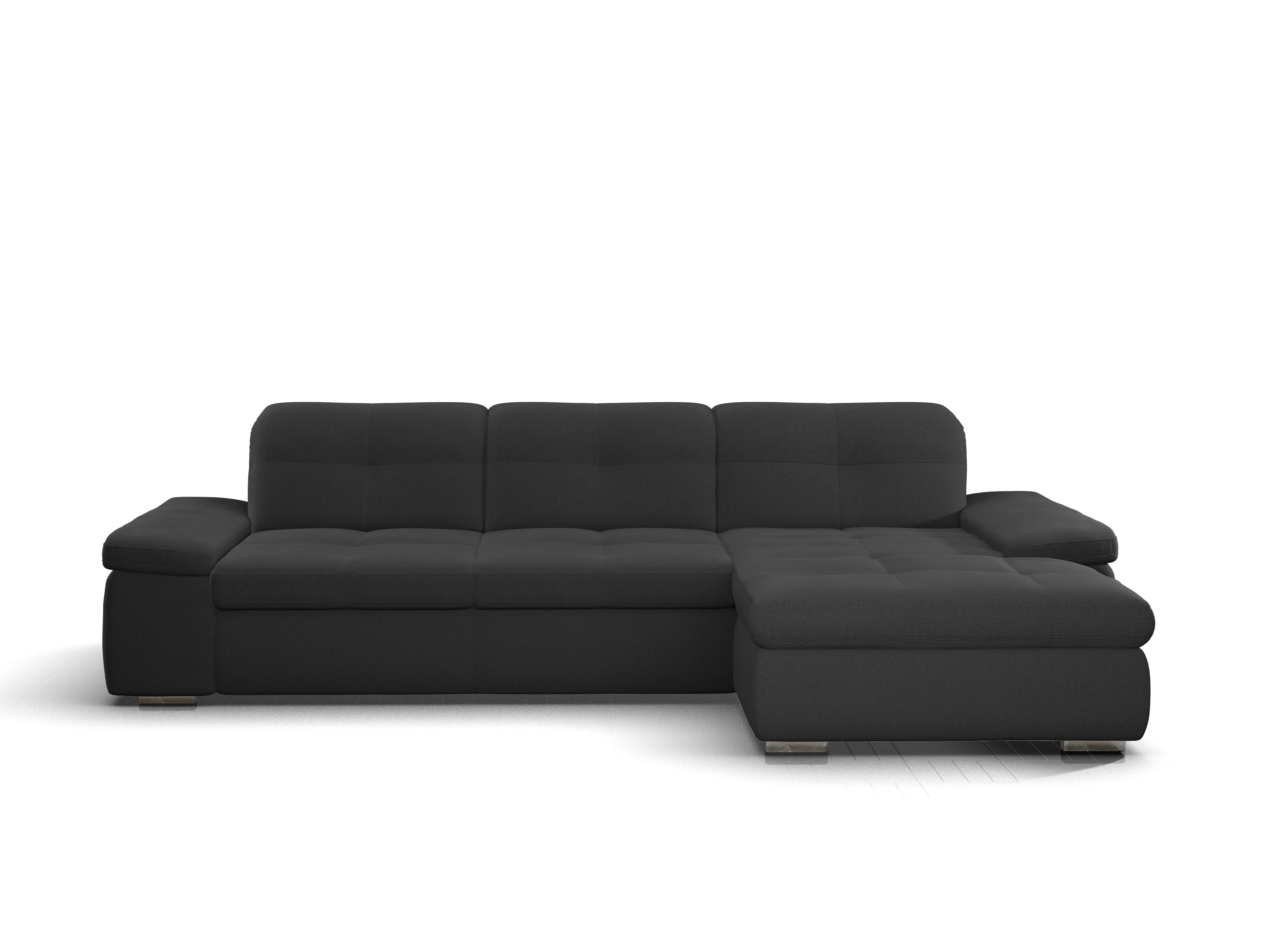 Ansicht des Produktes SC Smart 1001 Ecksofa rechts Abschluss offen in Stoff Grau